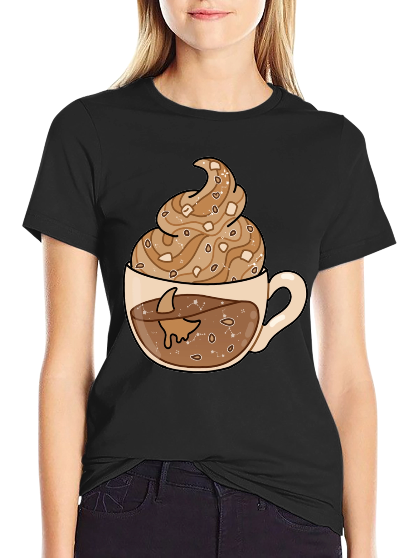 Black Coffee & Constellations Graphic Tee view 2