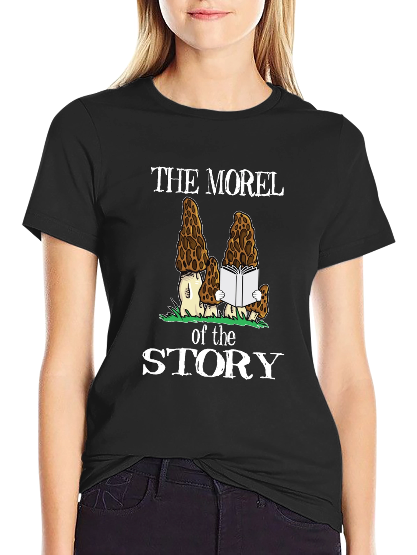 Black The Morel of the Story T-Shirt view 2