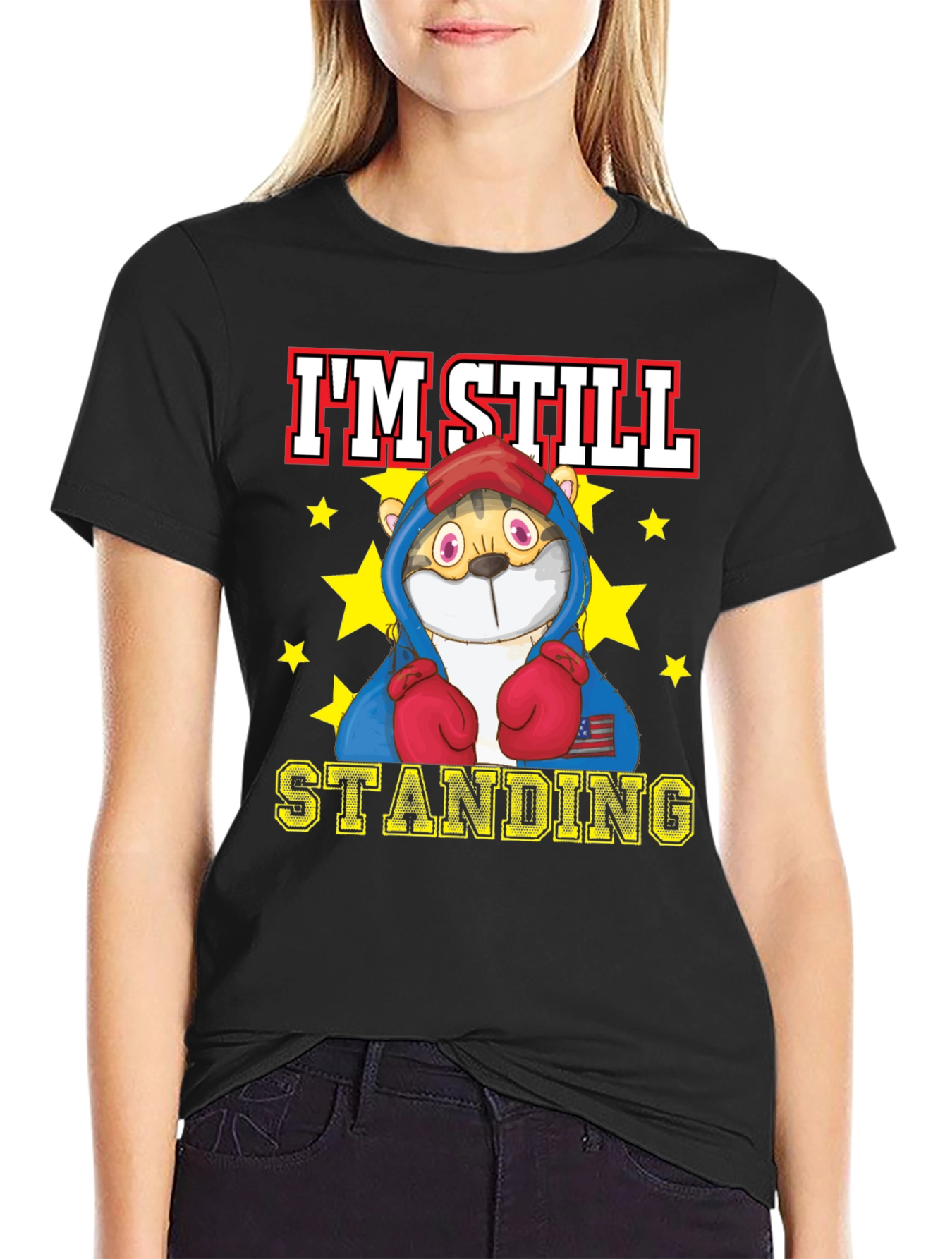 Black I'm Still Standing Graphic T-Shirt view 2