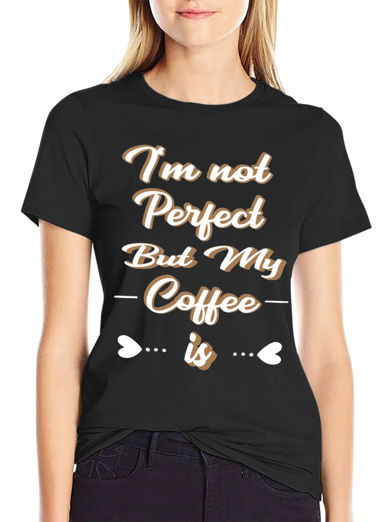 Black Funny Coffee Lover Graphic T-Shirt view 2