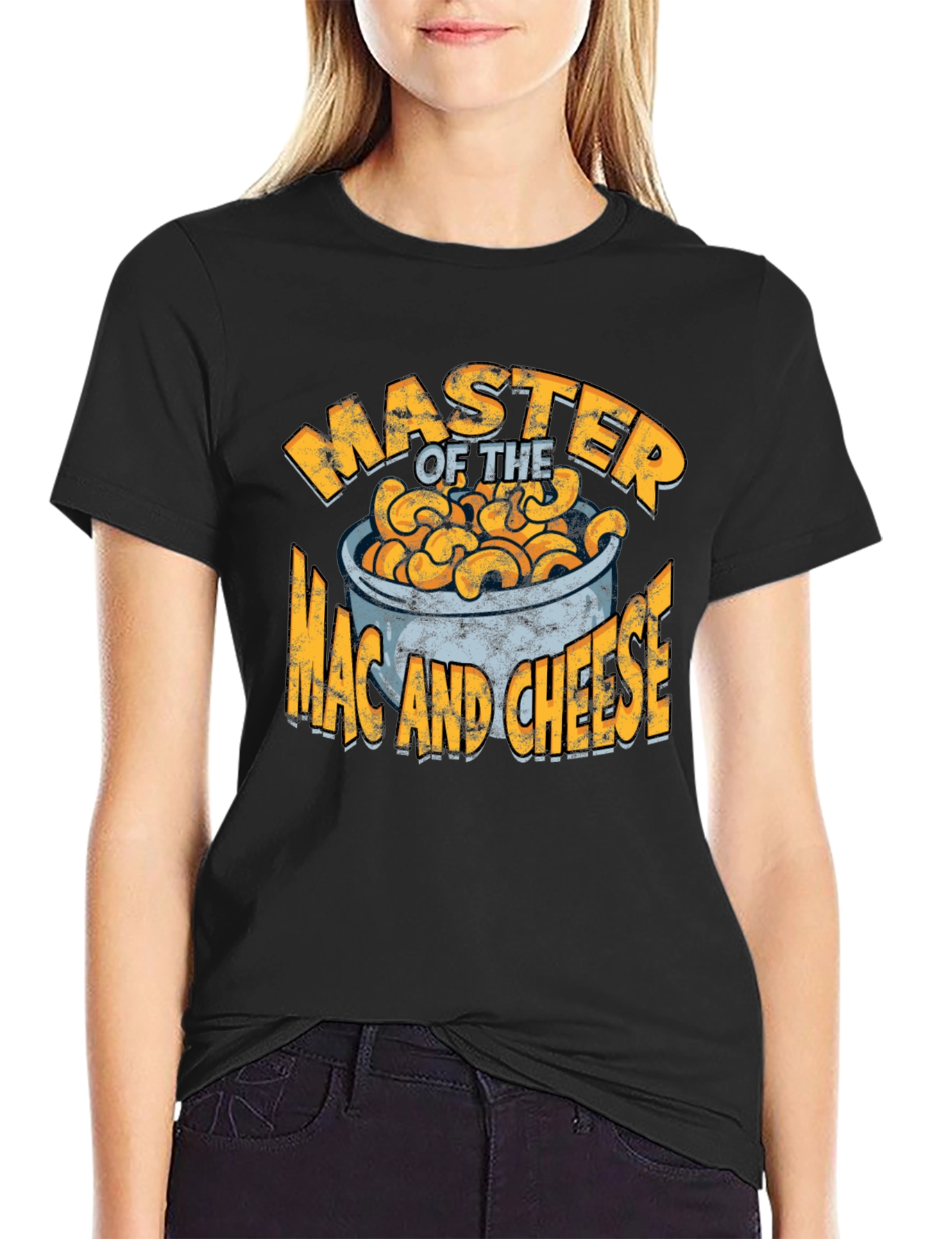 Black Master of the Mac and Cheese T-Shirt Funny Comfort view 2