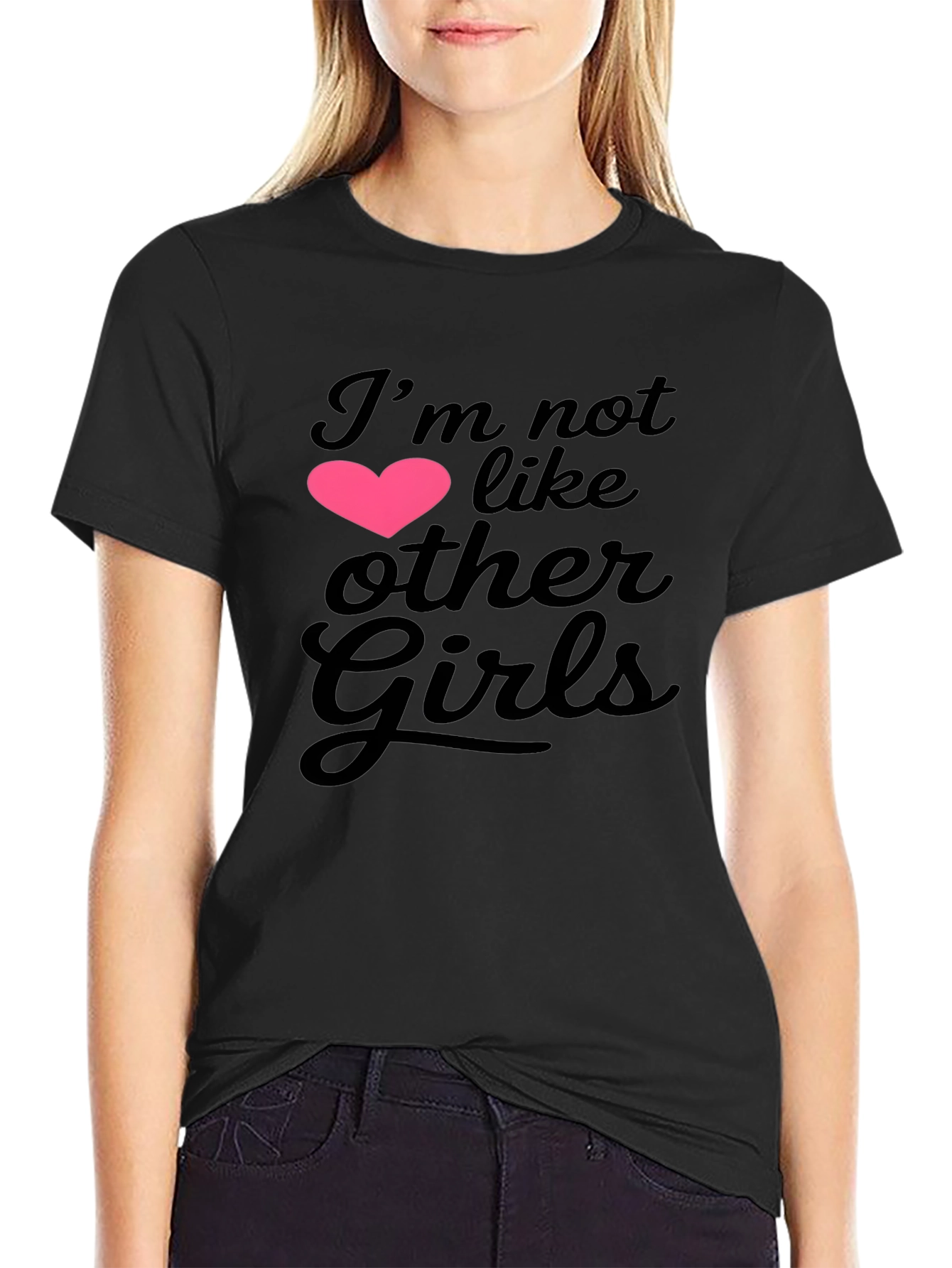 Black I'm Not Like Other Girls Graphic Tee view 2