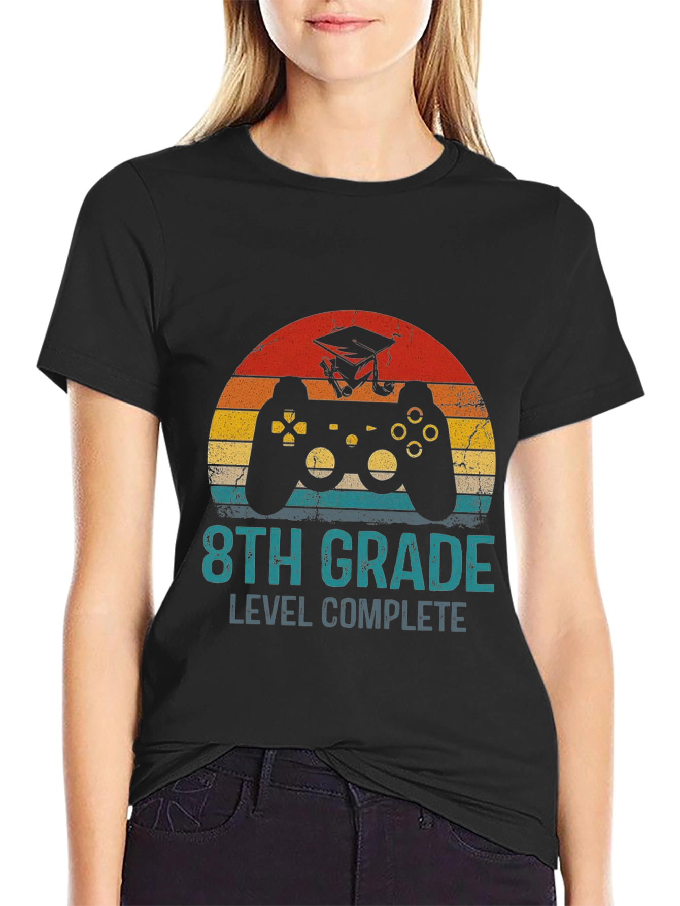 8th Grade Level Complete Gamer Graduation T-Shirt - 2