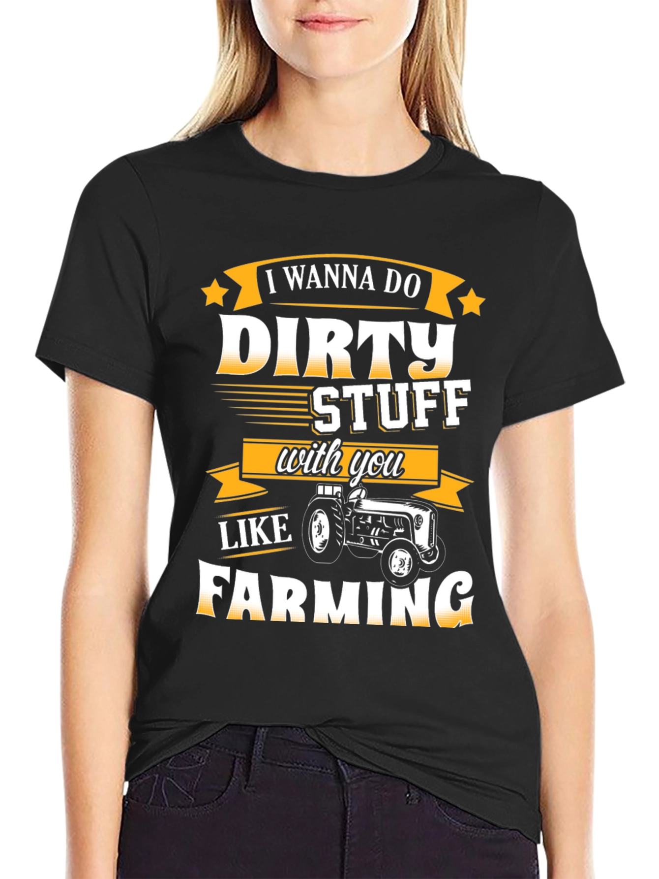 Black Dirty Stuff Farming T-Shirt view 2
