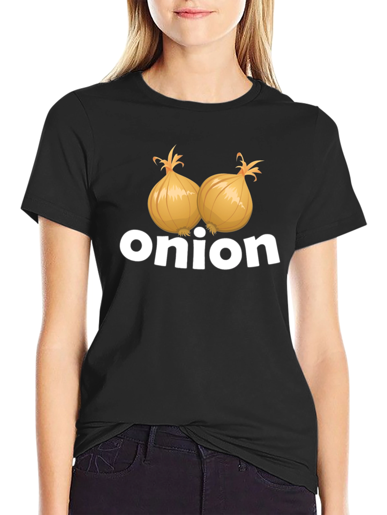 Black Onion Graphic Tee - Funny Foodie T-Shirt view 2