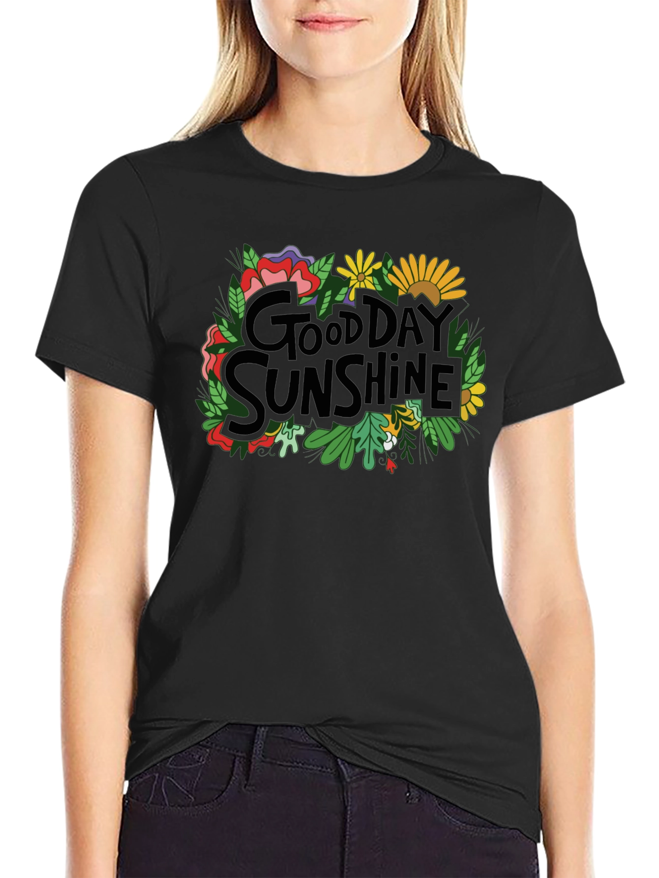 Black Good Day Sunshine Graphic Tee view 2