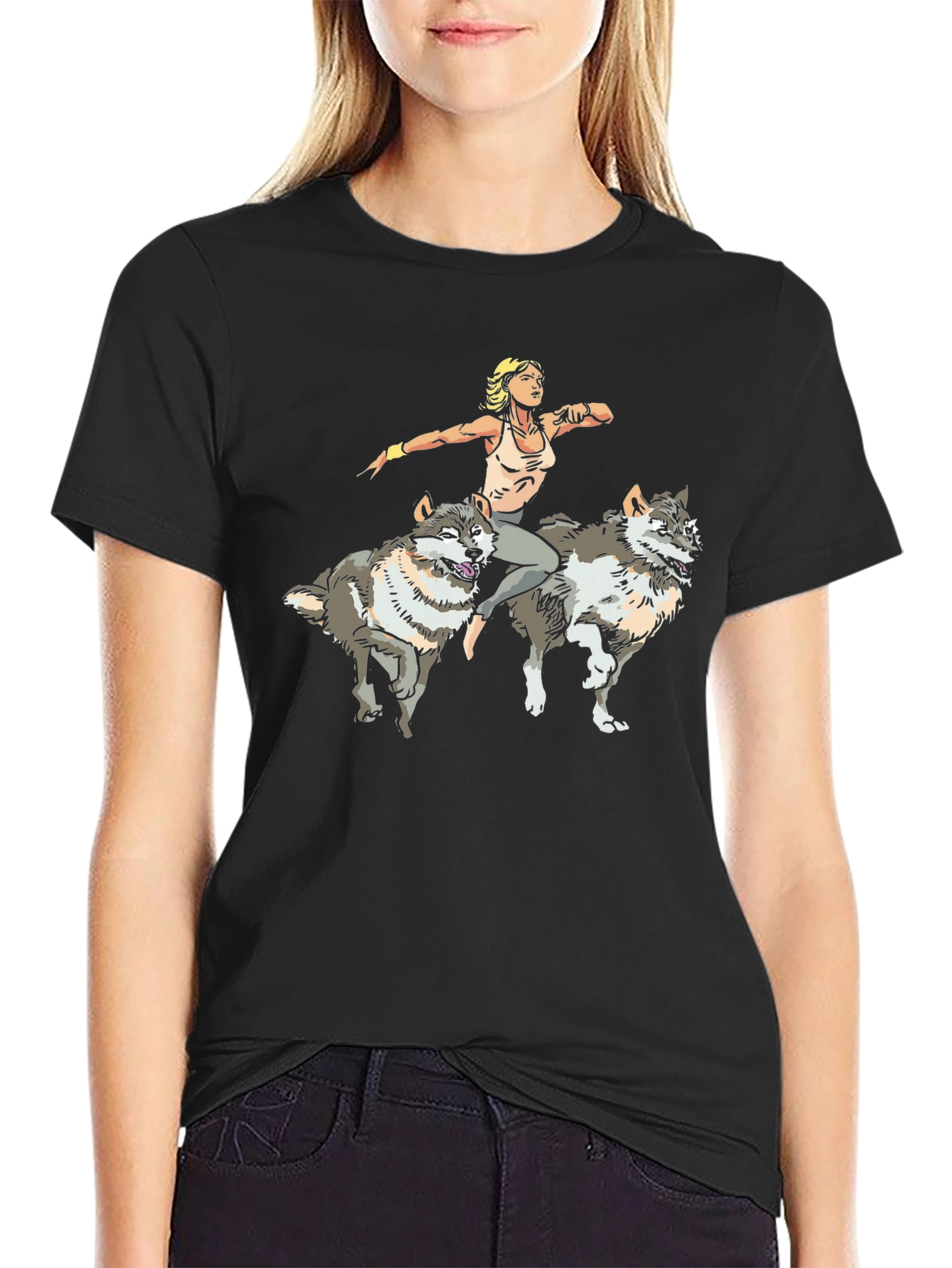 Wolf Rider Graphic T-Shirt - Unisex Design - 2
