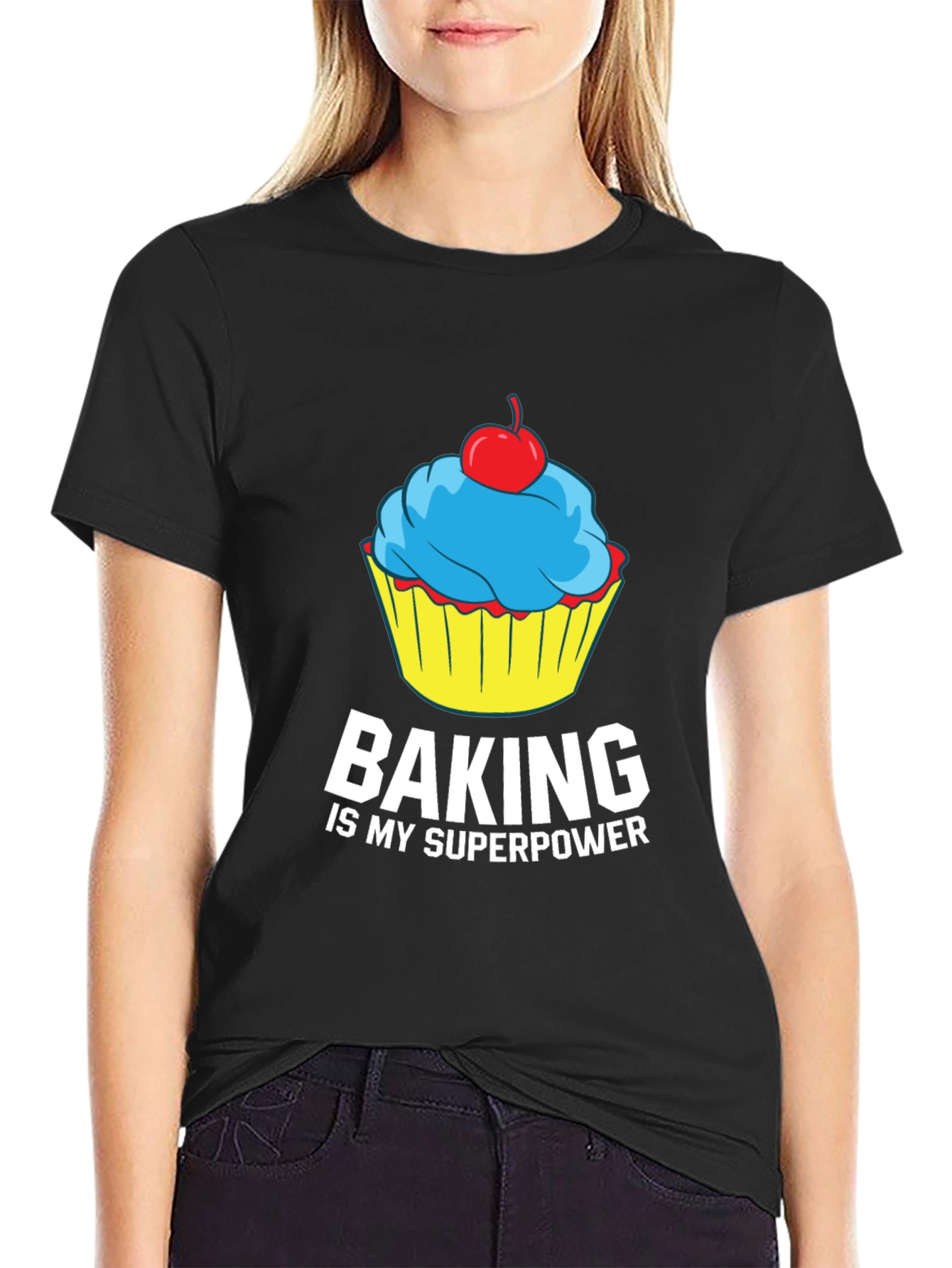 Black Baking is My Superpower Graphic Tee view 2