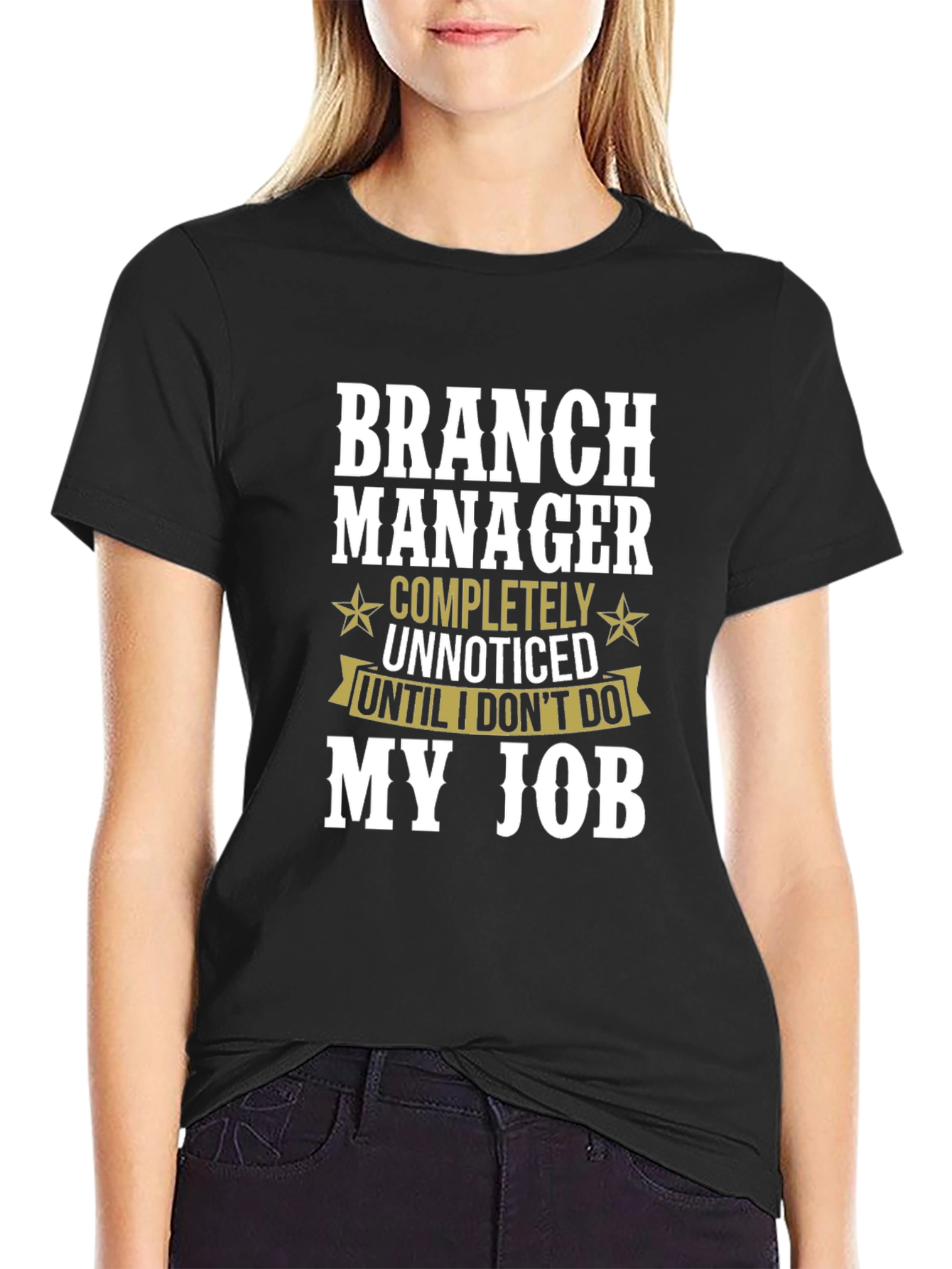 Black Branch Manager Funny T-Shirt Gift Idea view 2