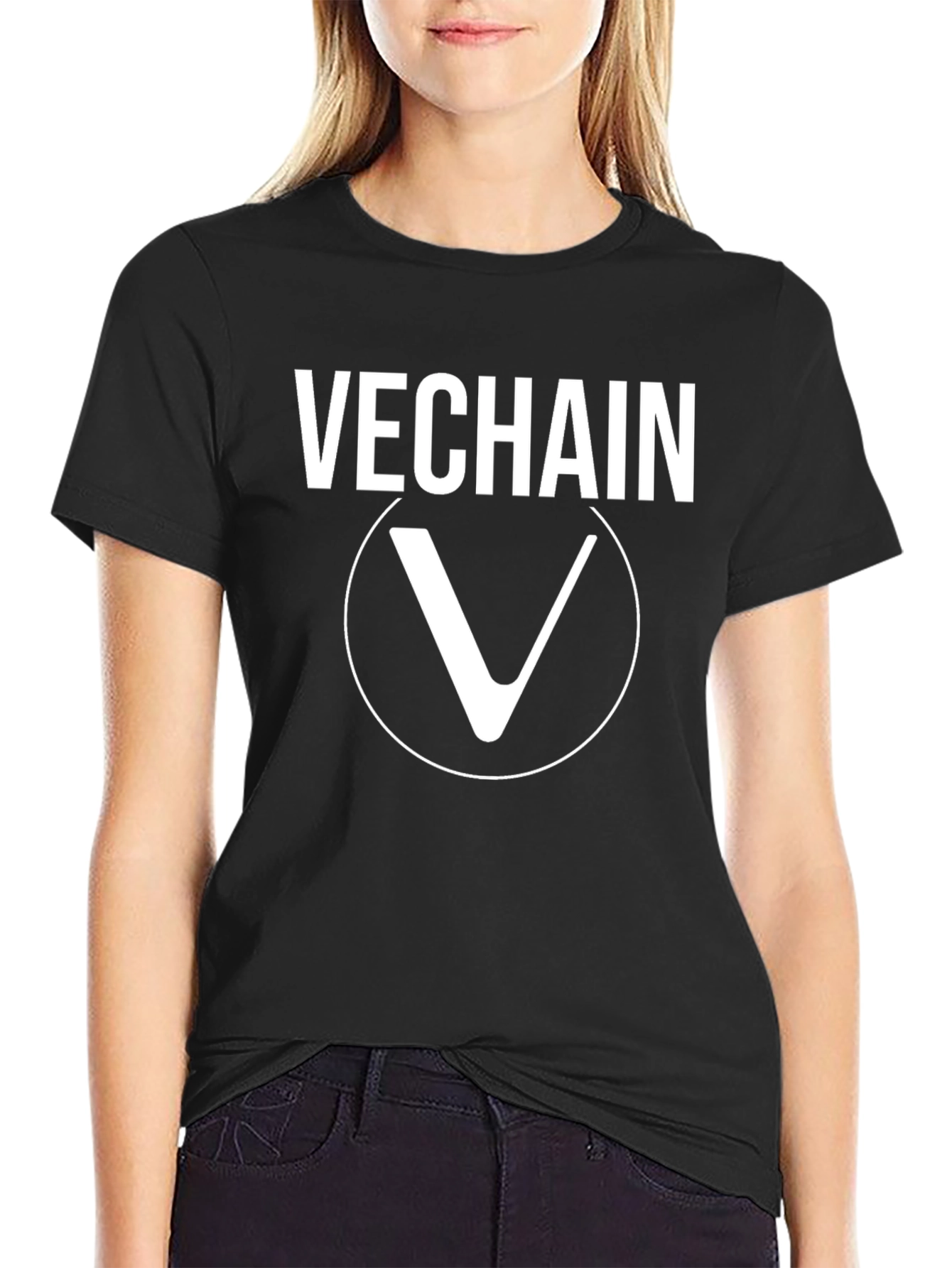 Black VeChain Crypto T-Shirt - Black view 2