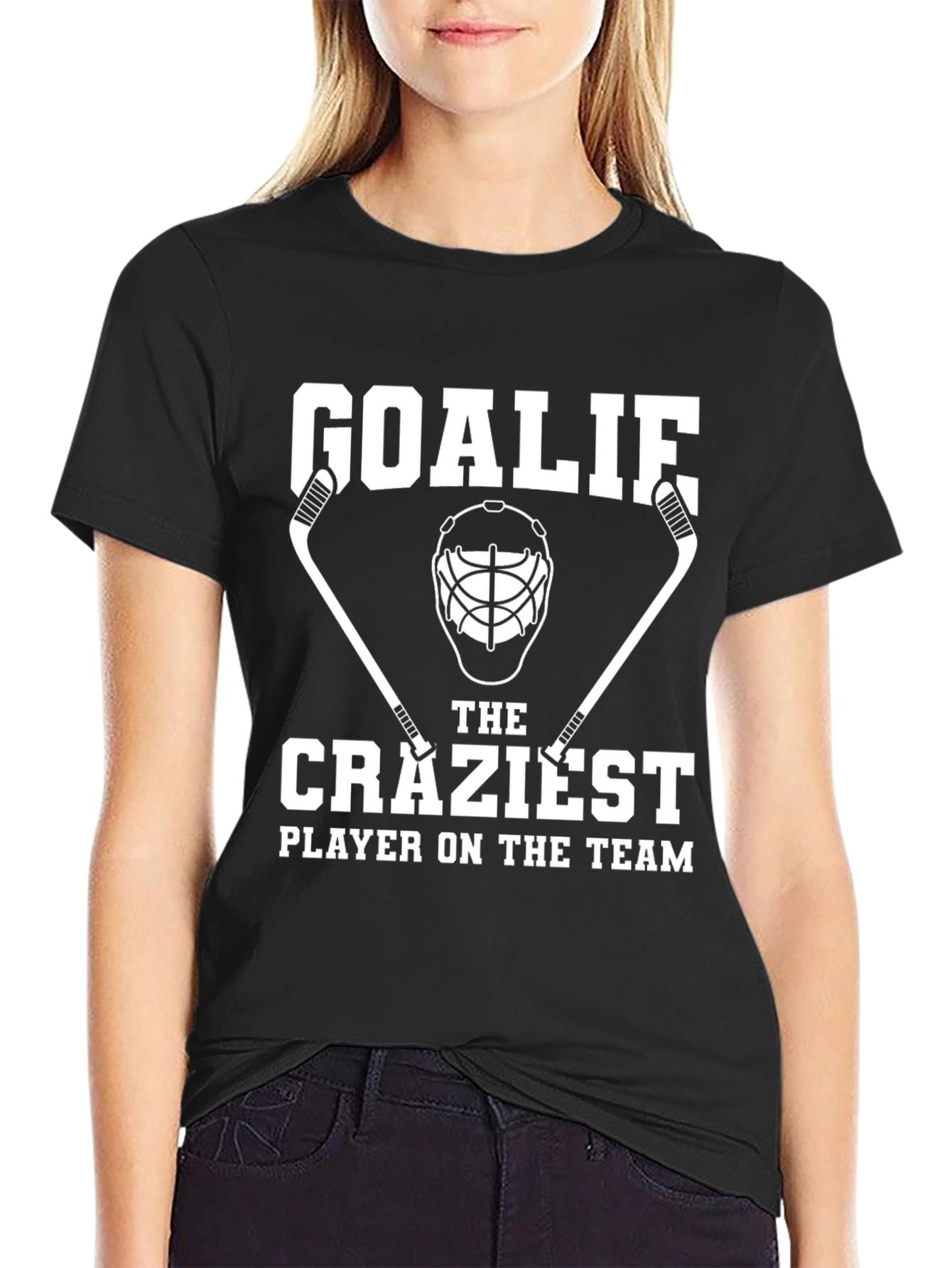 Black Goalie - The Craziest Player T-Shirt view 2