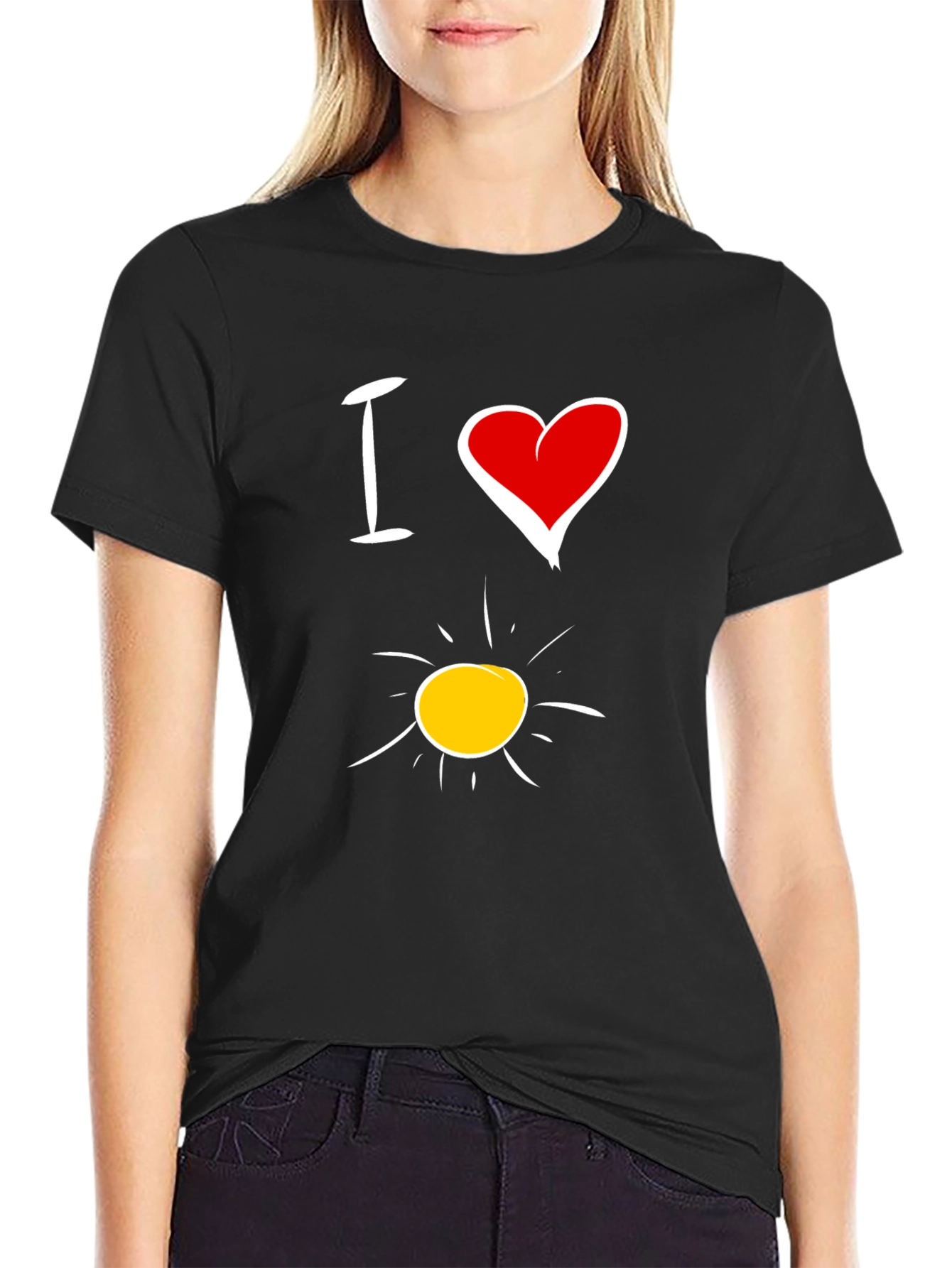 Black I Love Sunshine Black Graphic Tee view 2