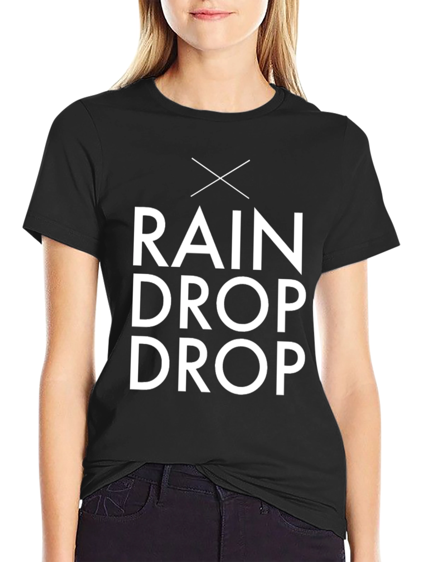 Black Rain Drop Drop Black Tee view 2