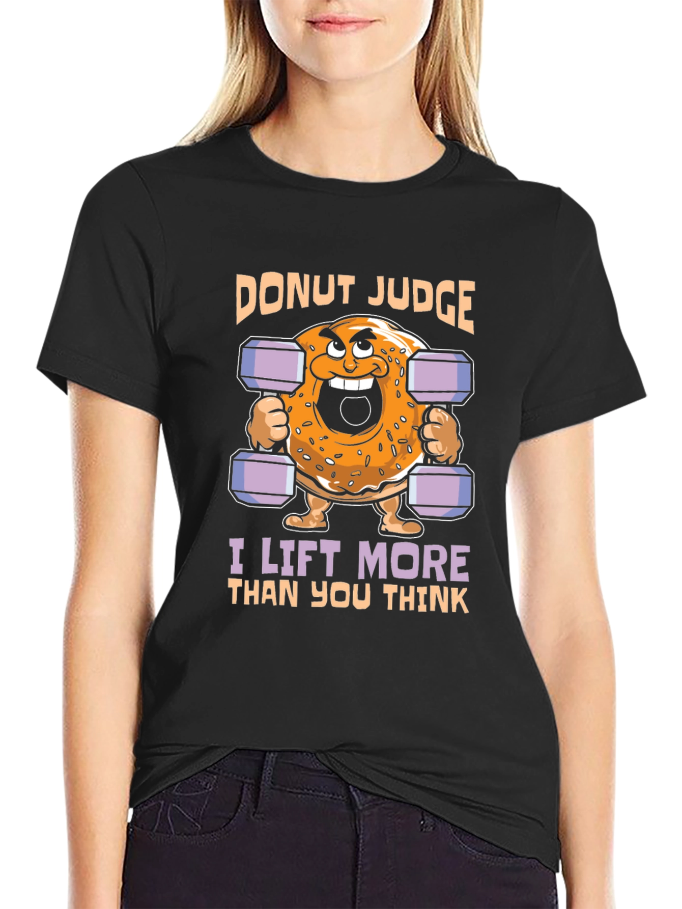 Black Donut Judge T-Shirt view 2