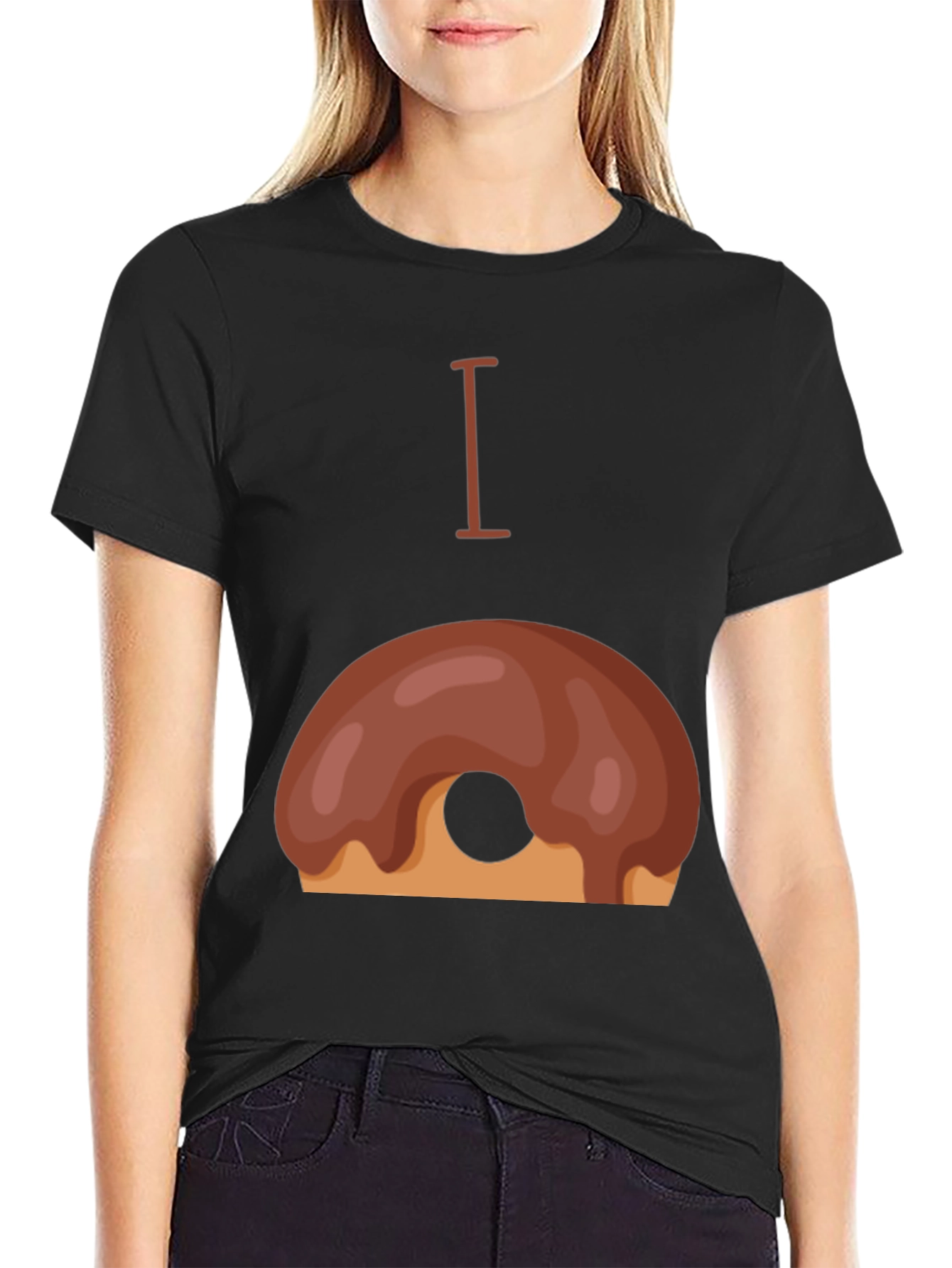 Black I Doughnut T-Shirt view 2