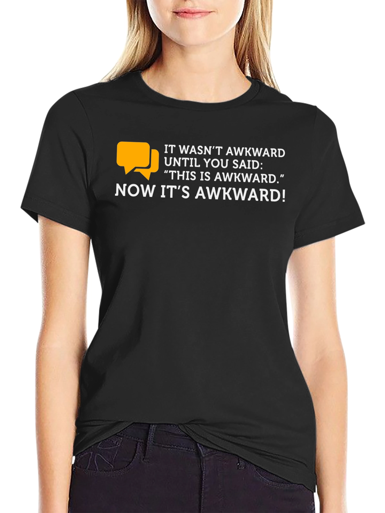 Black Awkward Conversation Starter Graphic Tee view 2