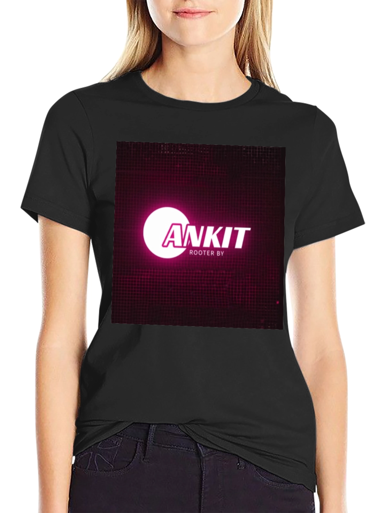 Black Ankit Rooter By Black T-Shirt view 2