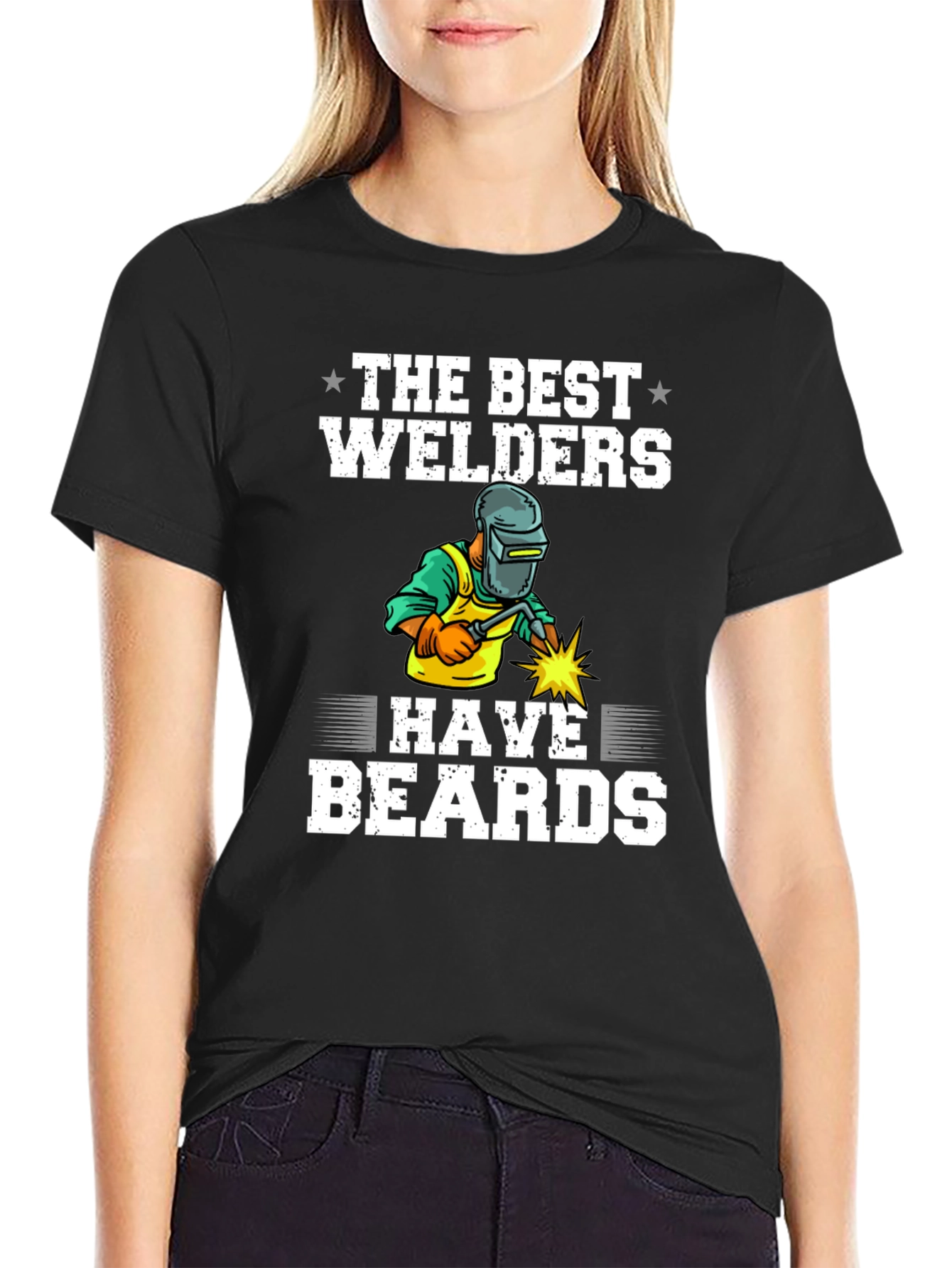 Black Best Welders Have Beards T-Shirt view 2