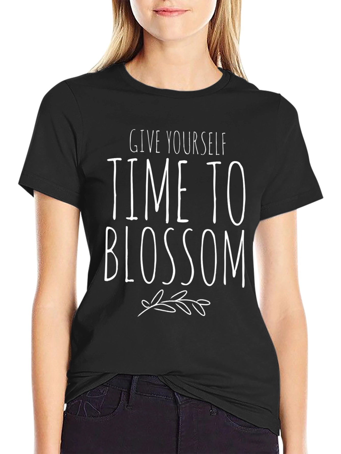Black Time To Blossom Graphic Tee - Unisex view 2