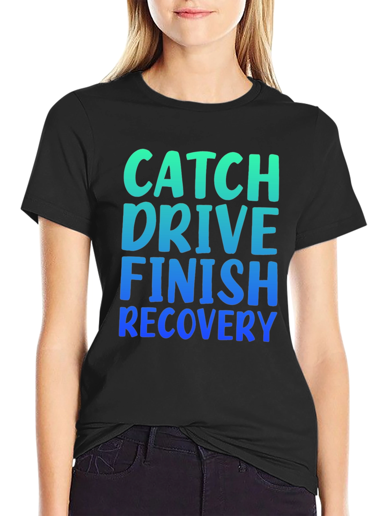 Black Catch Drive Finish Recovery Graphic Tee view 2