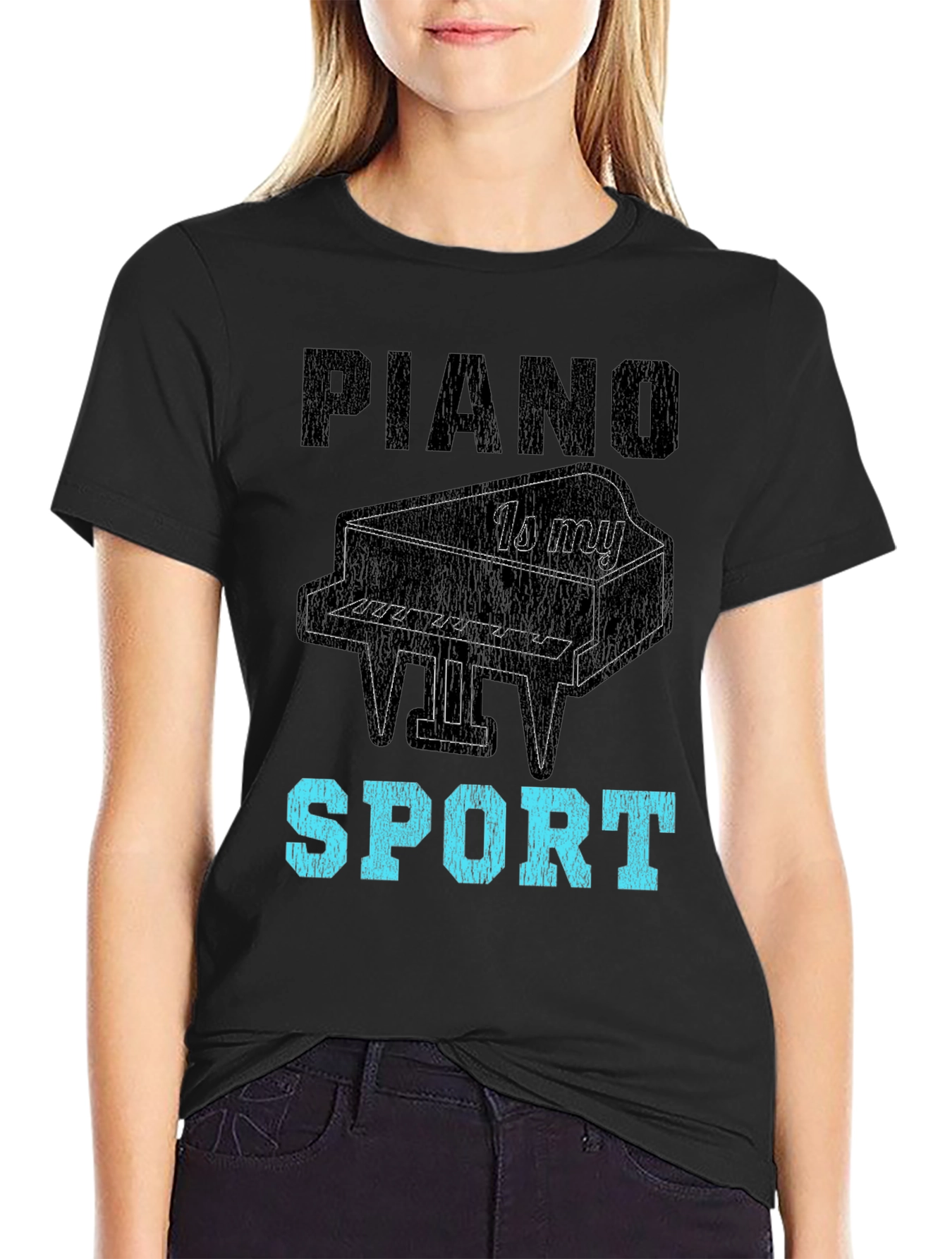 Black Piano is My Sport Graphic Tee view 2