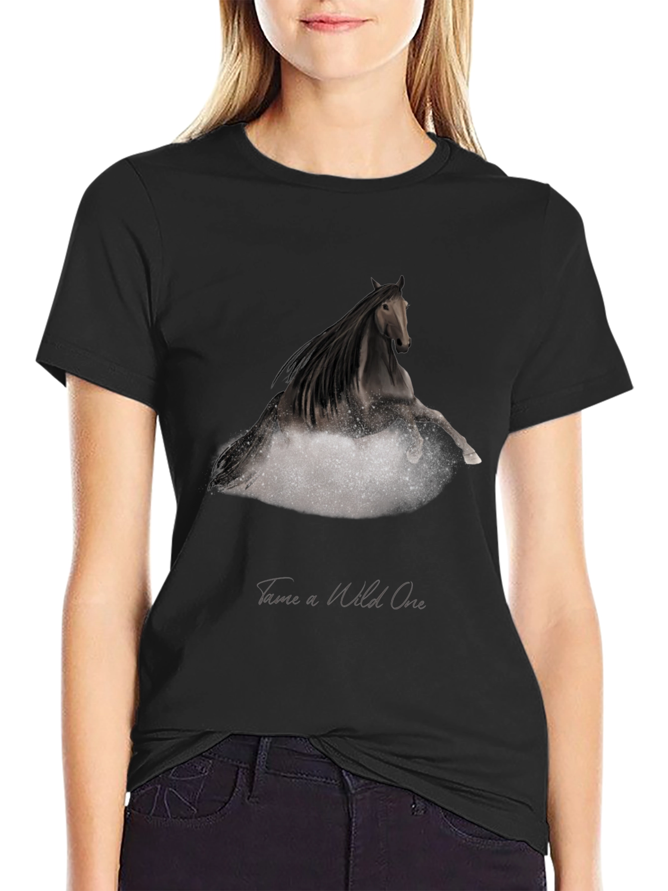 Black Wild One Horse Graphic T-Shirt - Black view 2