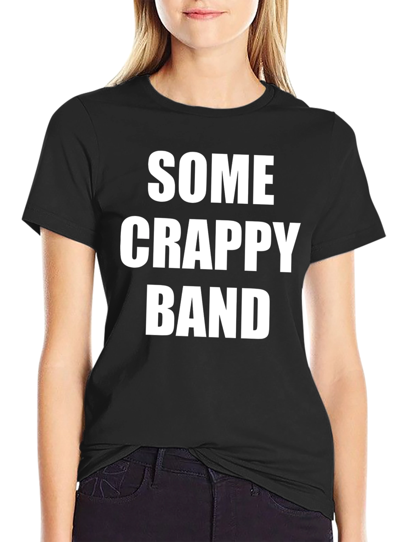 Black Some Crappy Band T-Shirt - Funny Graphic Tee view 2