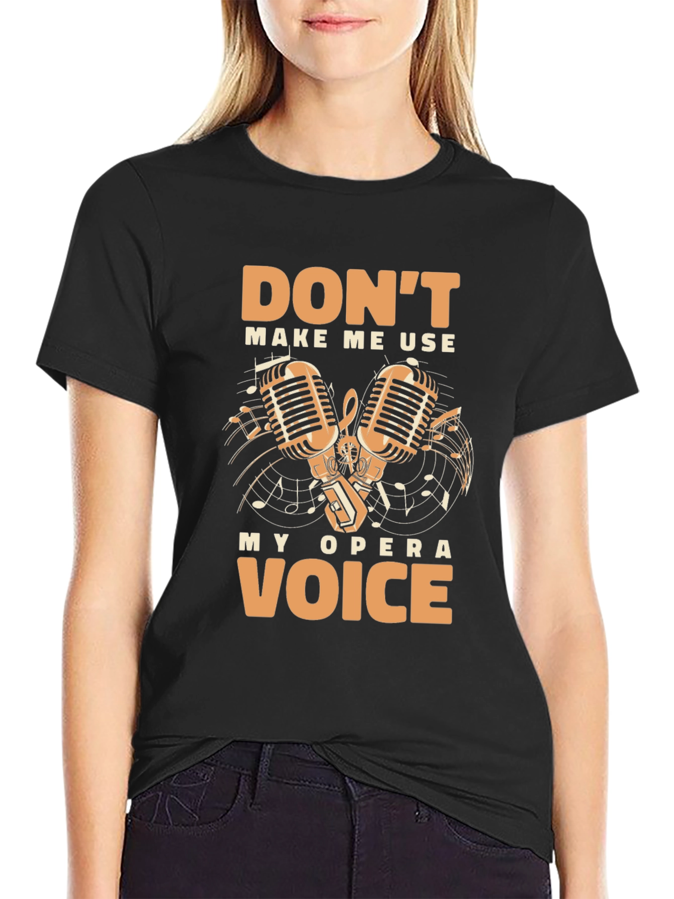 Black Opera Voice Graphic T-Shirt - Funny Music Lover Tee view 2