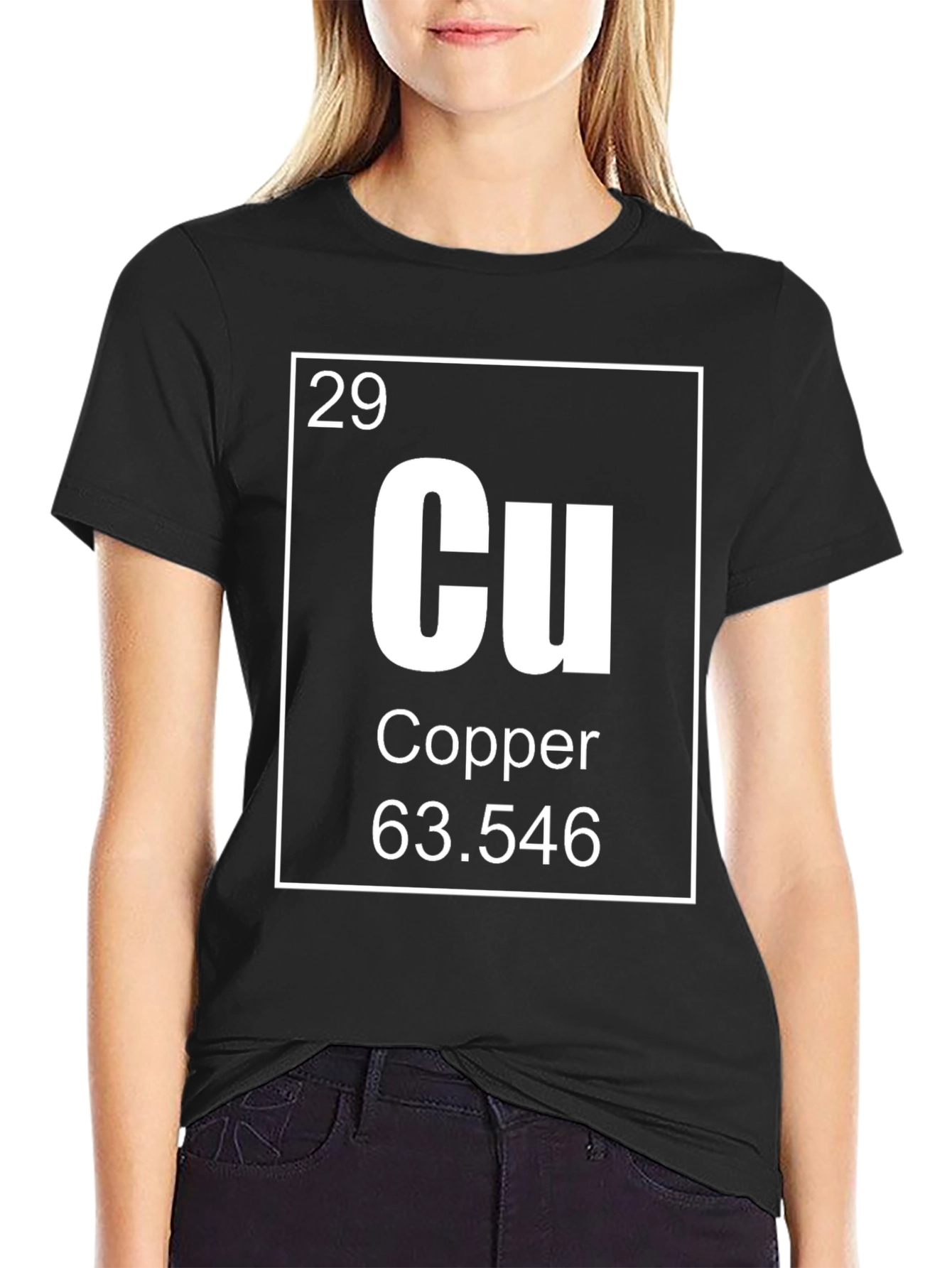 Black Copper Element T-Shirt: Chemistry Science Tee view 2