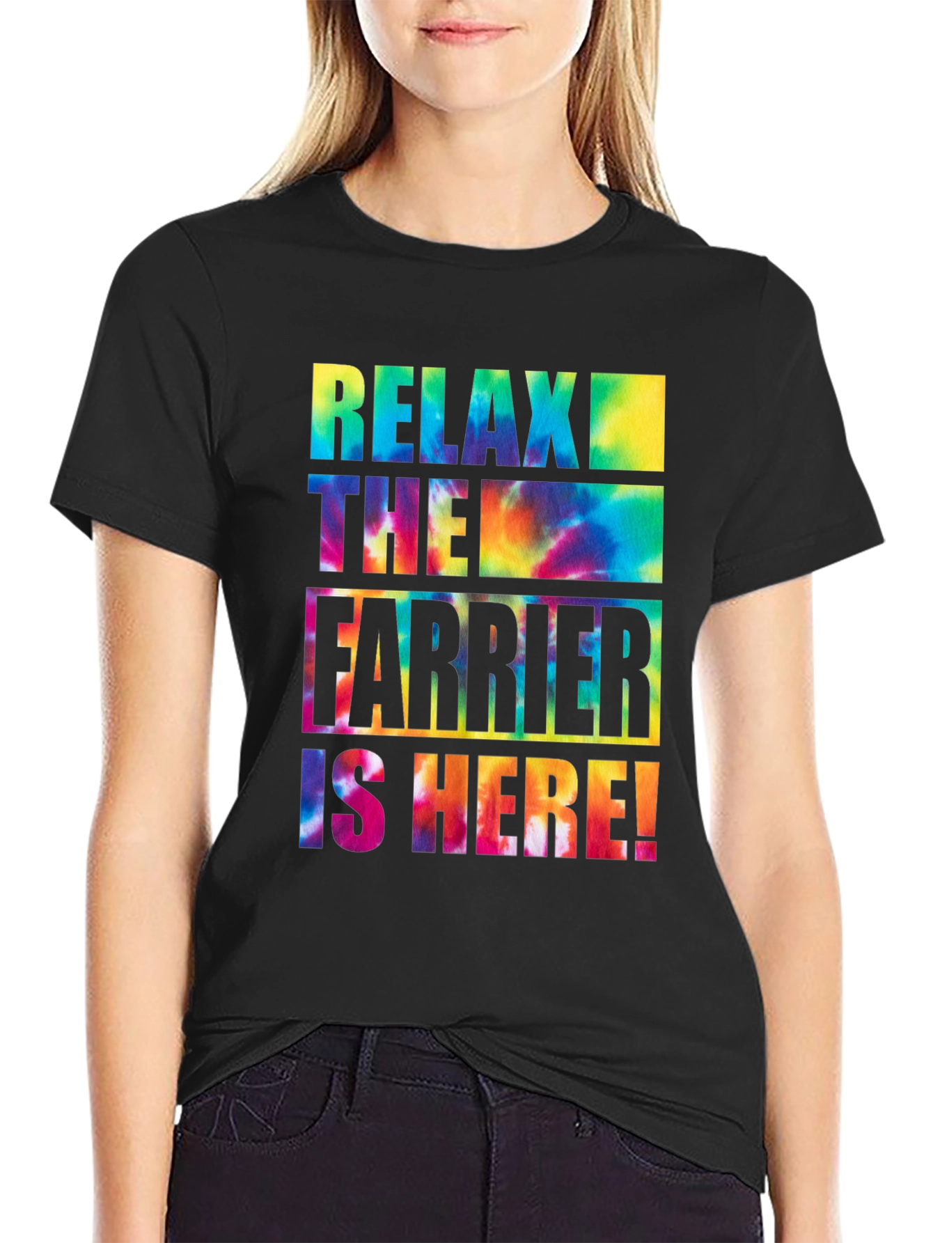 Black Relax The Farrier Is Here T-Shirt view 2