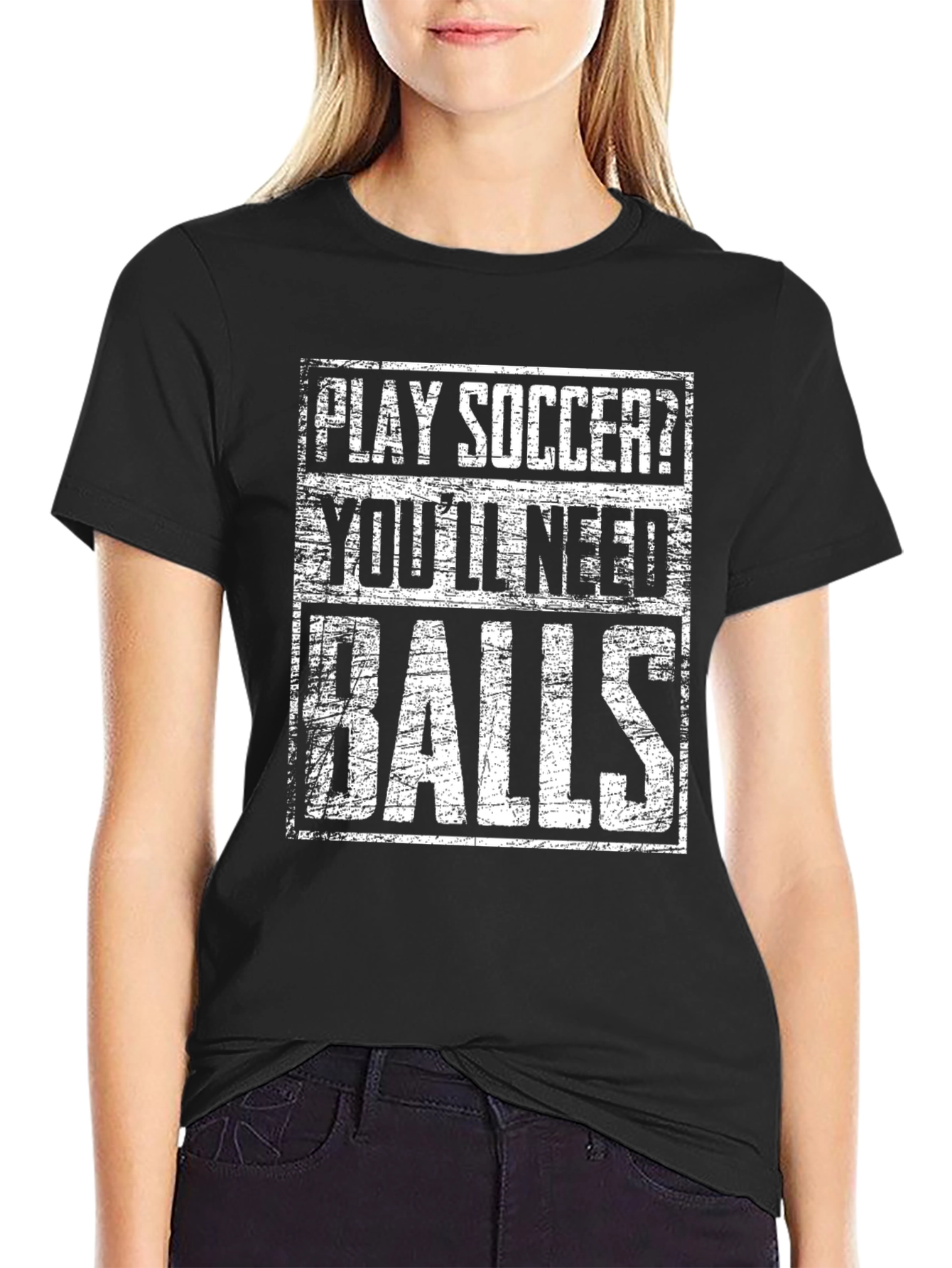 Black Play Soccer? You'll Need Balls T-Shirt view 2