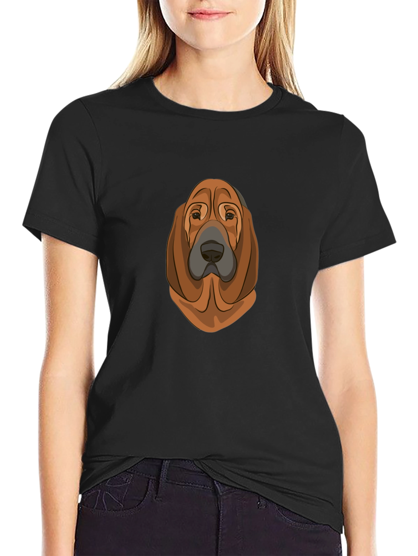 Black Dog Breed Graphic T-Shirt - Black view 2