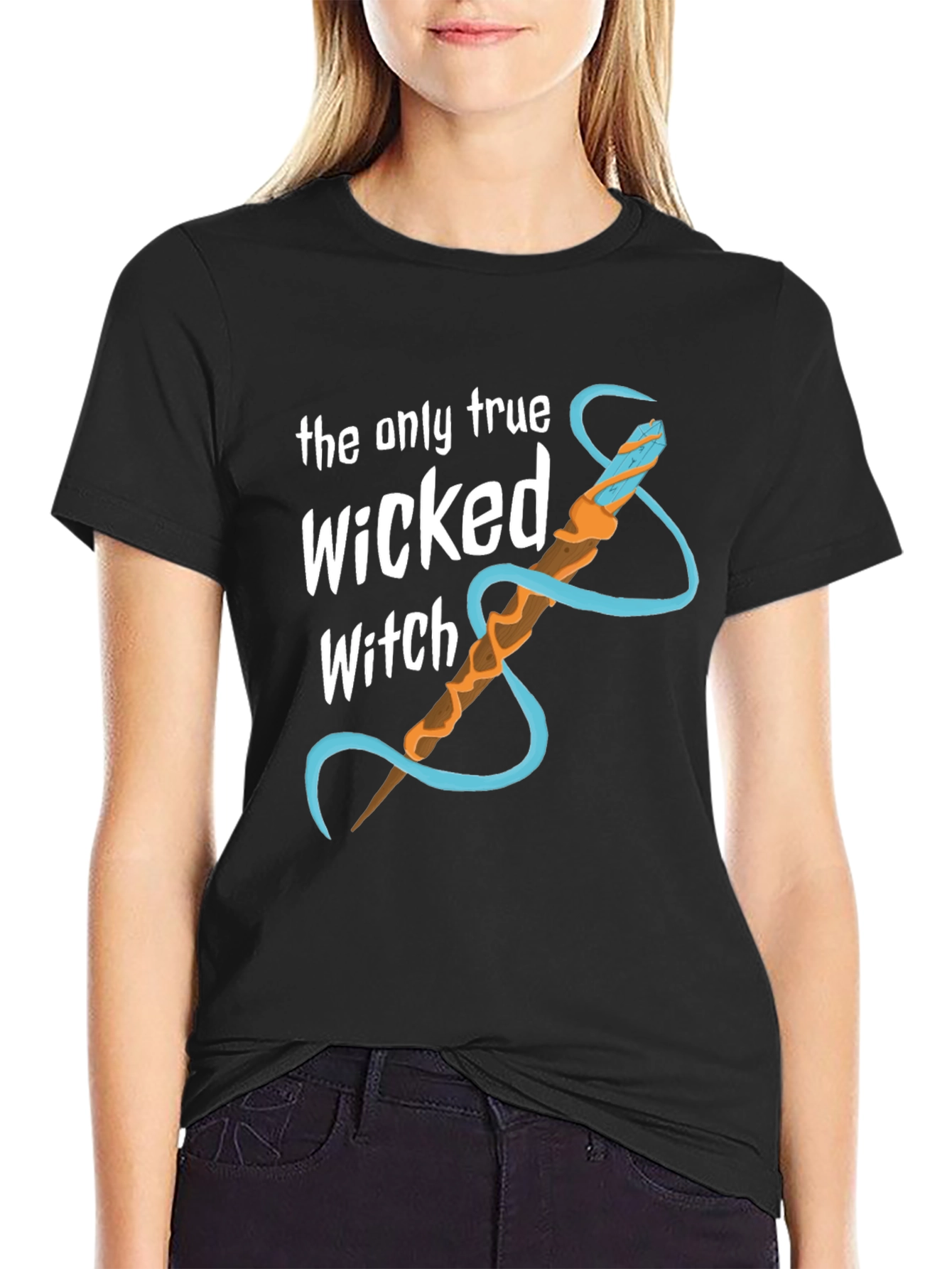 Black Wicked Witch Graphic Tee - Novelty T-Shirt view 2