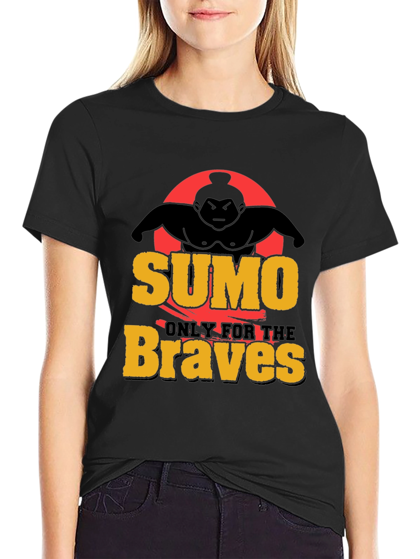 Black Sumo Braves Graphic Tee - Black view 2