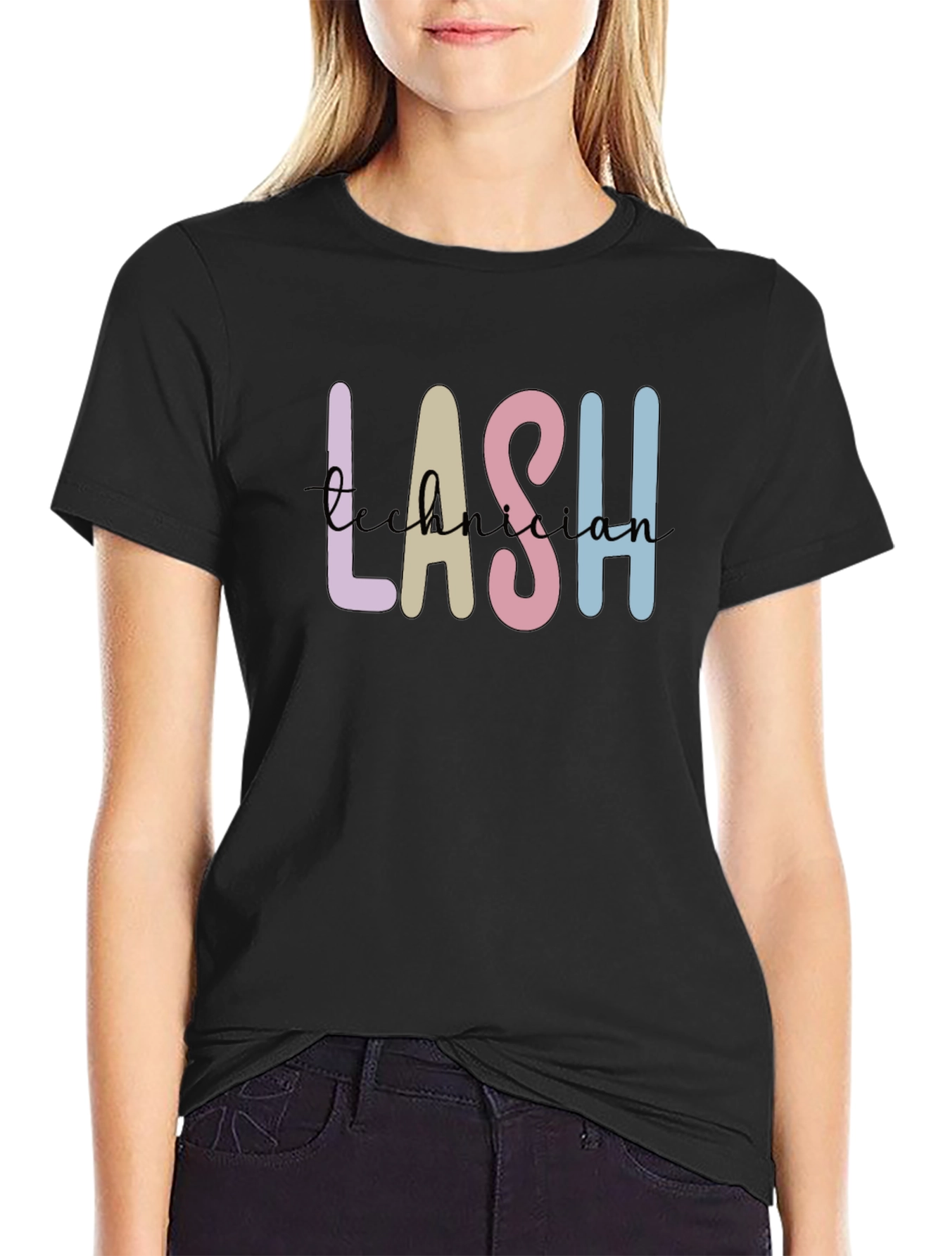 Black Lash Technician T-Shirt - Stylish & Comfortable view 2