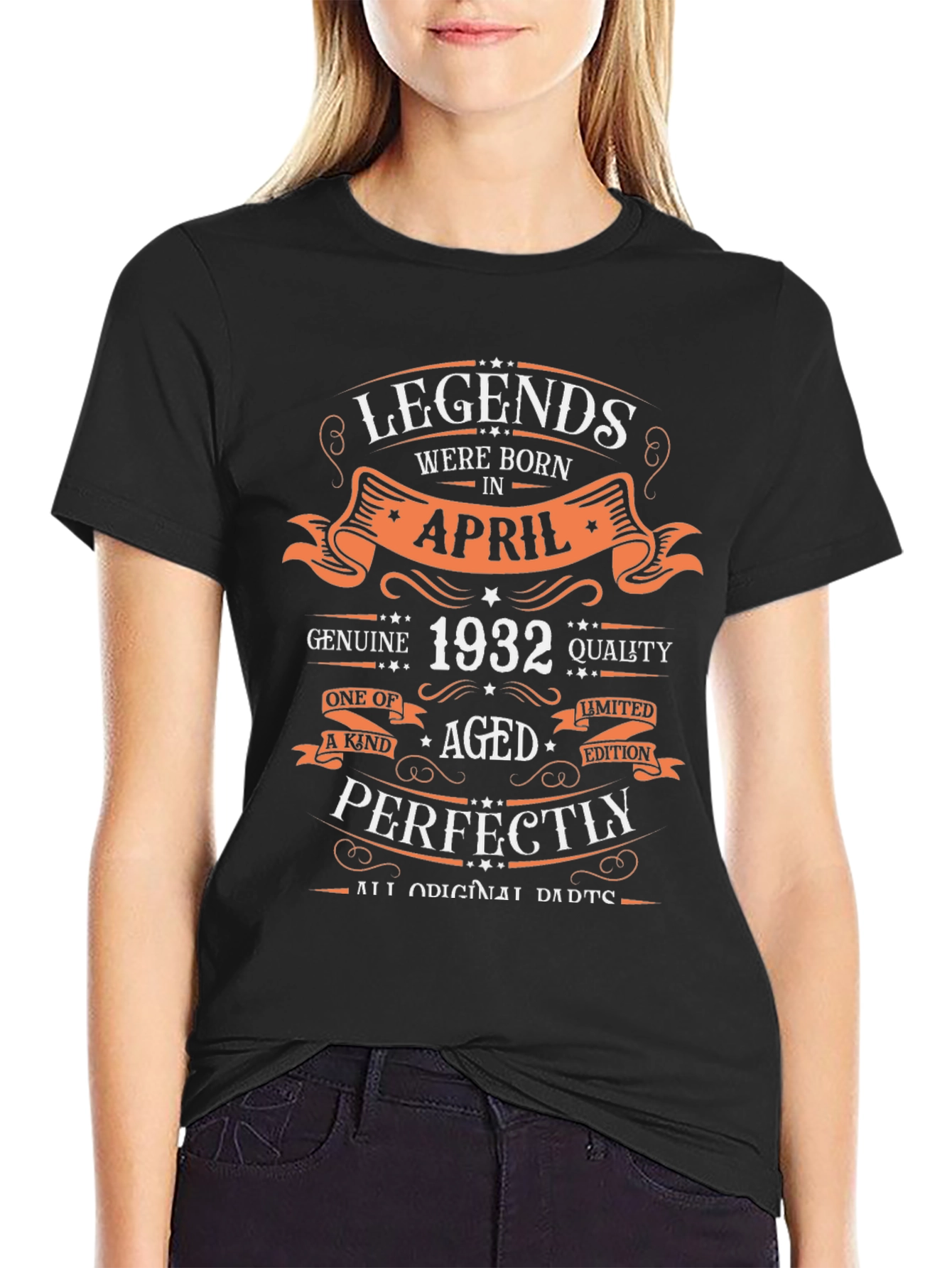 Black Legends Born in April 1932 T-Shirt view 2