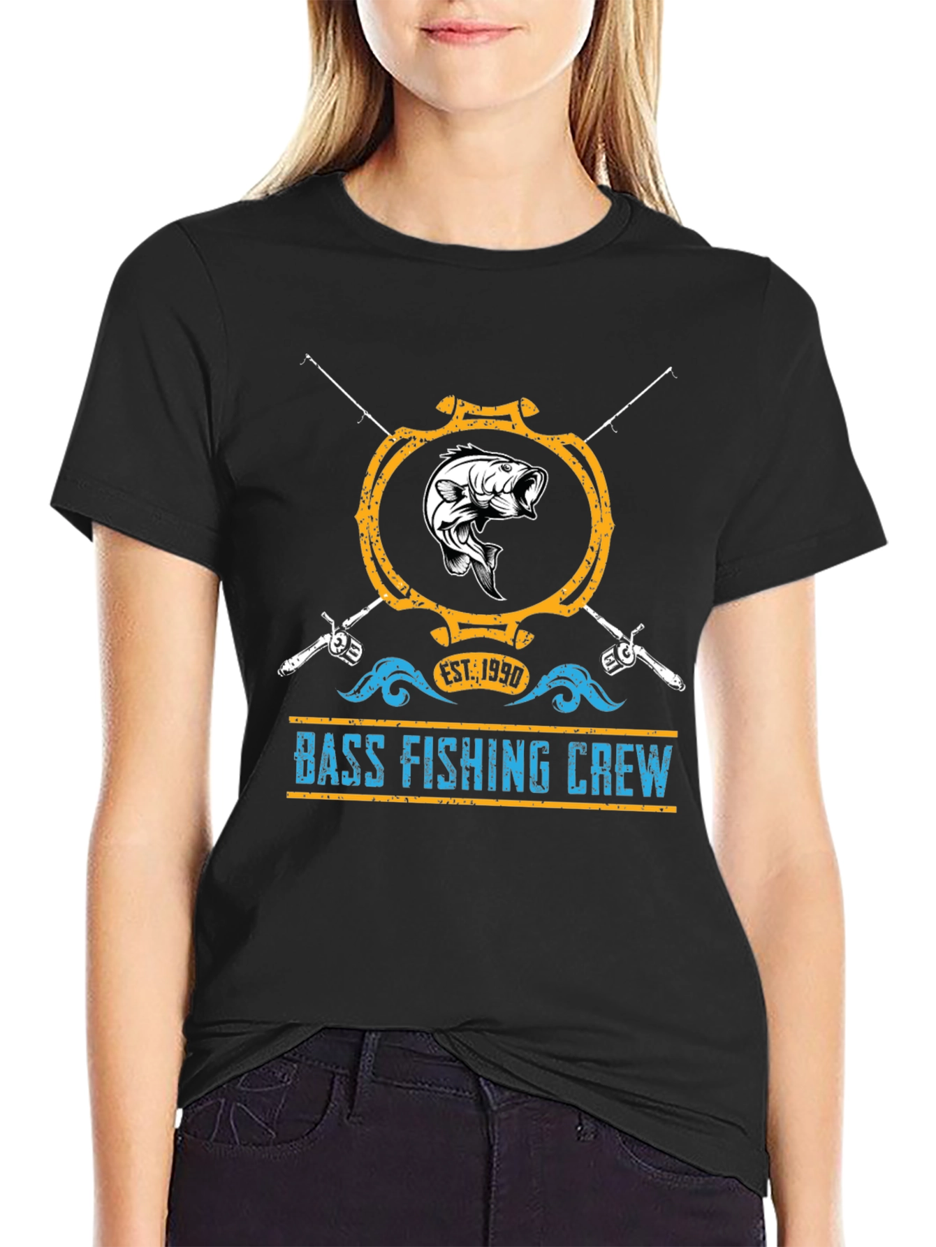 Black Bass Fishing Crew T-Shirt - Est. 1990 view 2