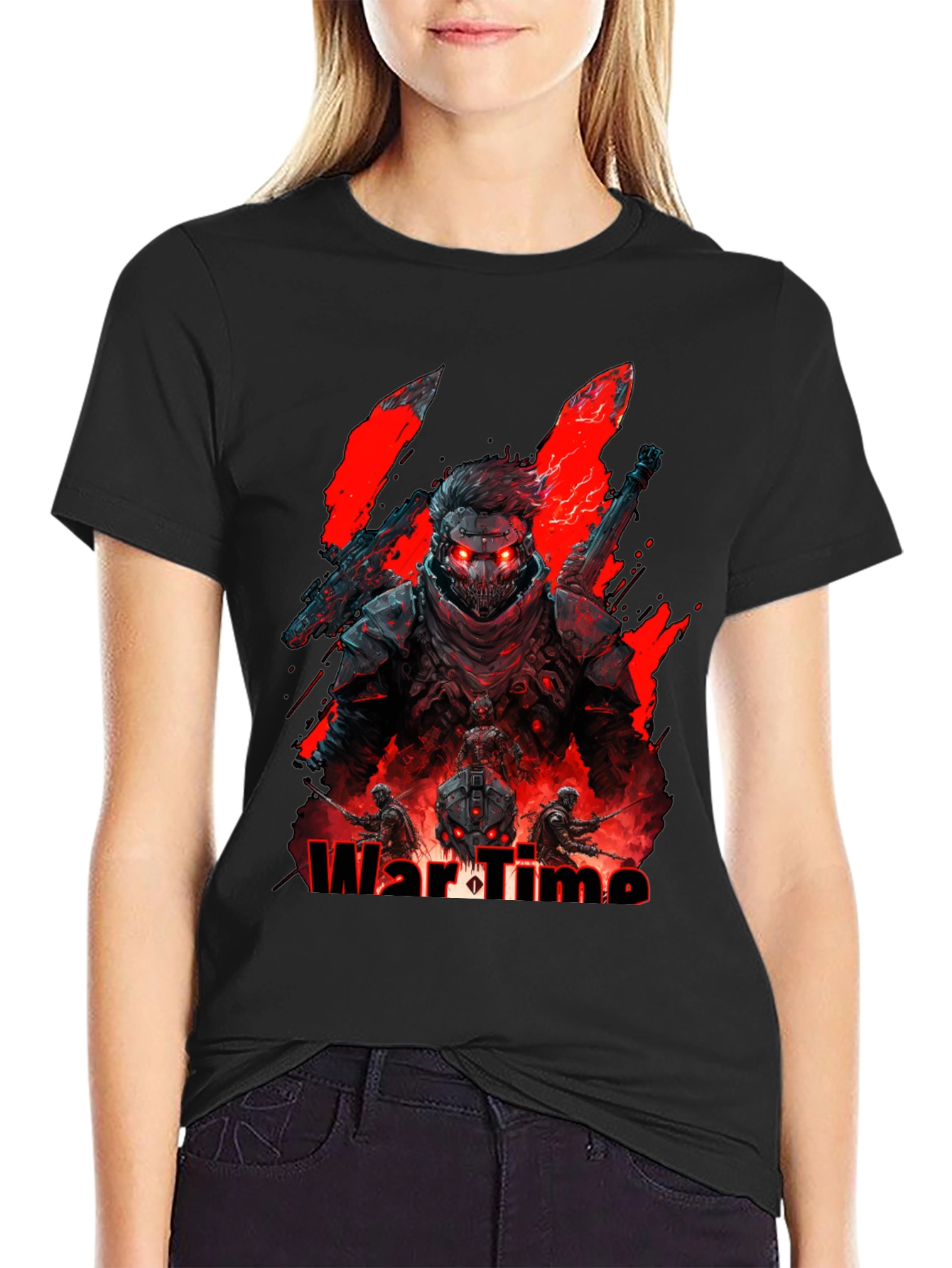 Black War Time Graphic Tee - Gamer Style view 2