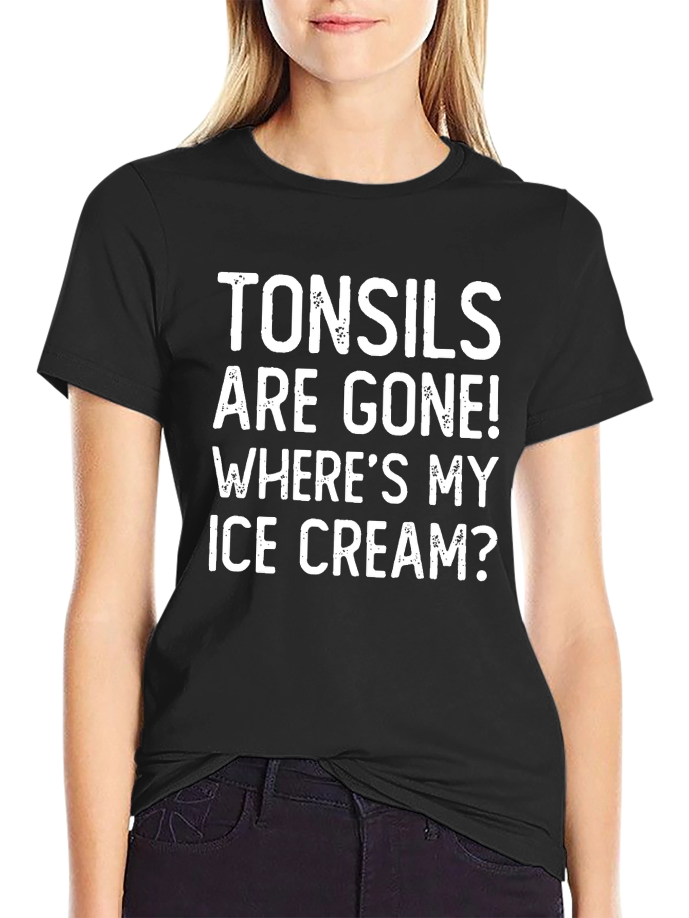 Black Tonsils Are Gone! Ice Cream T-Shirt view 2