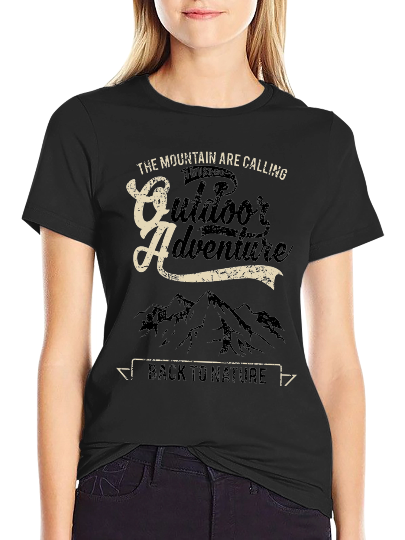 Black Outdoor Adventure Tee - Mountain Calling view 2