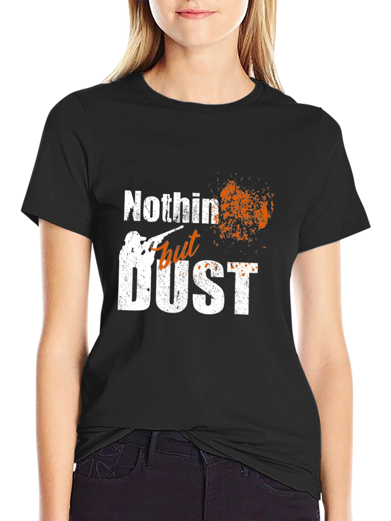 Black Nothin' But Dust Men's Black Graphic Tee view 2