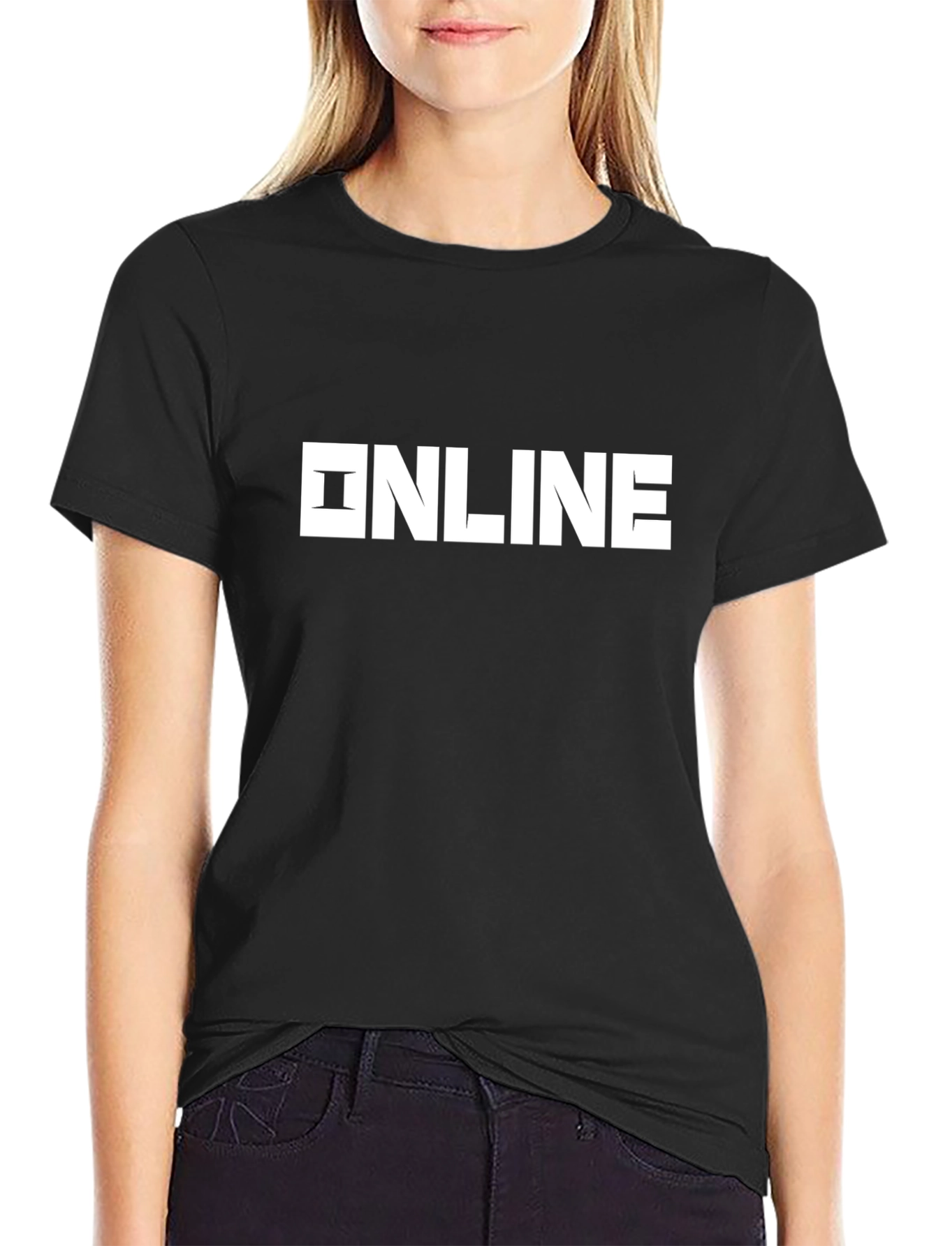 Online Graphic Black T-Shirt - 2