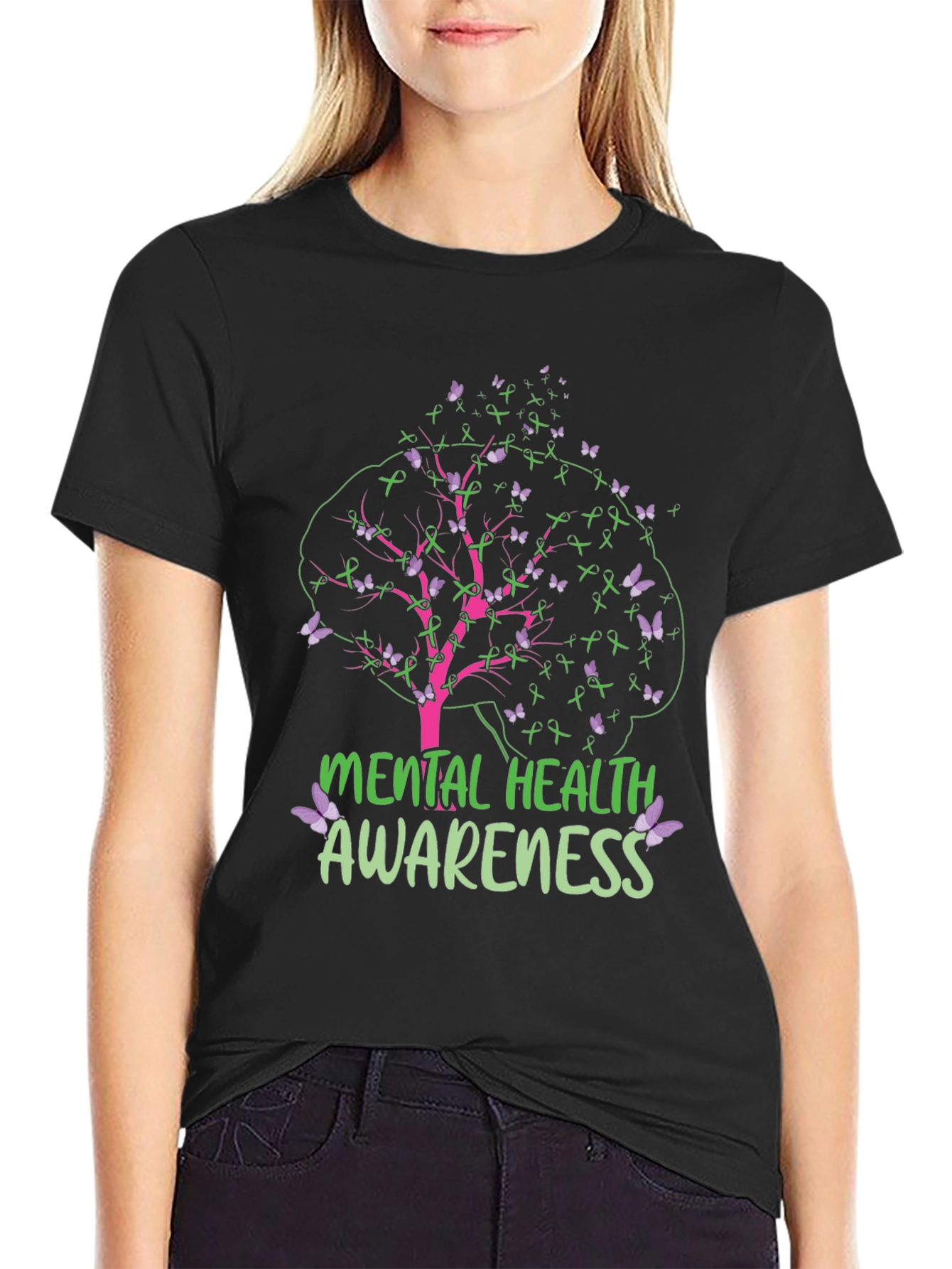 Black Mental Health Awareness T-Shirt view 2