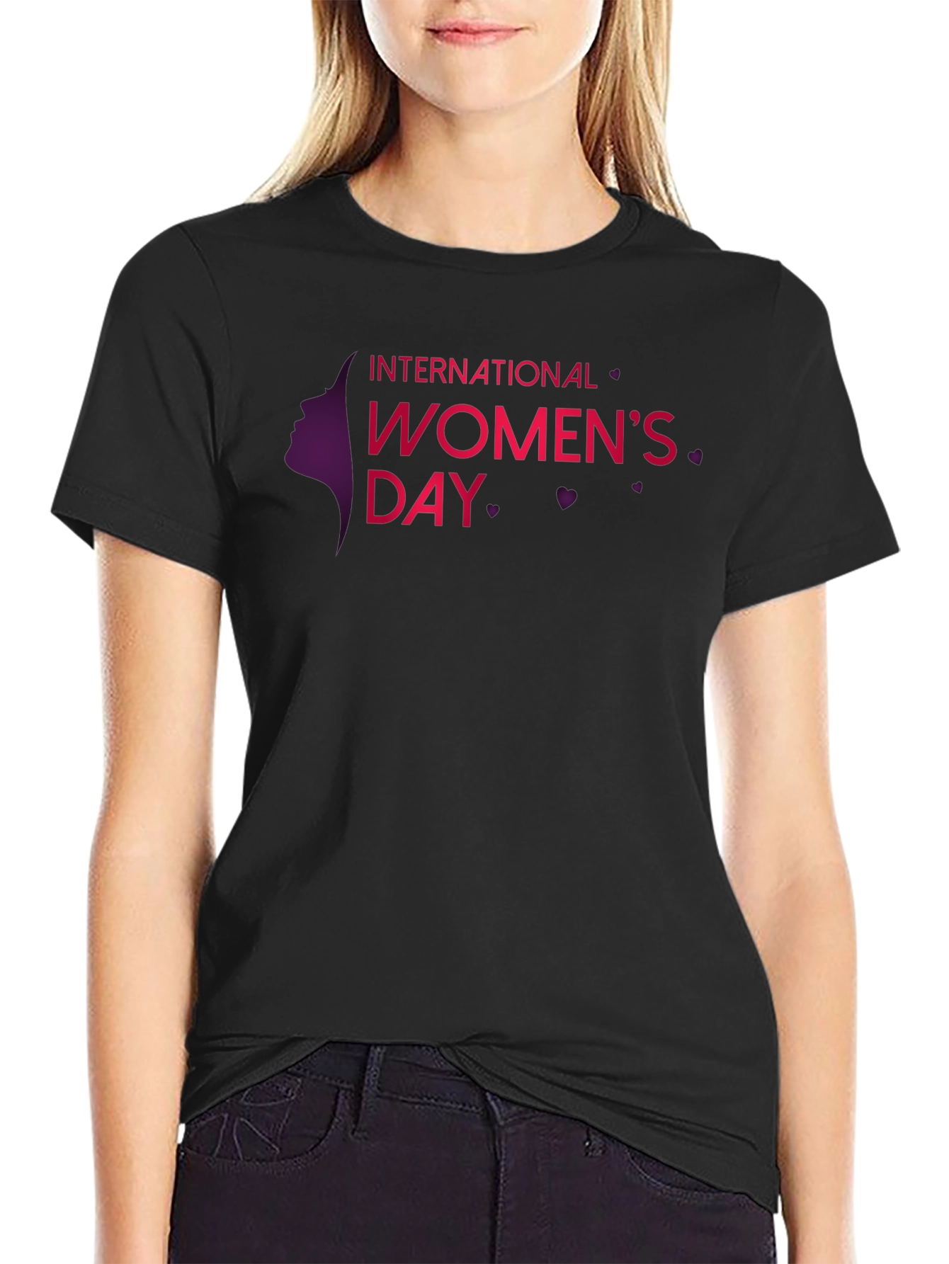 Black International Women's Day Graphic Tee view 2