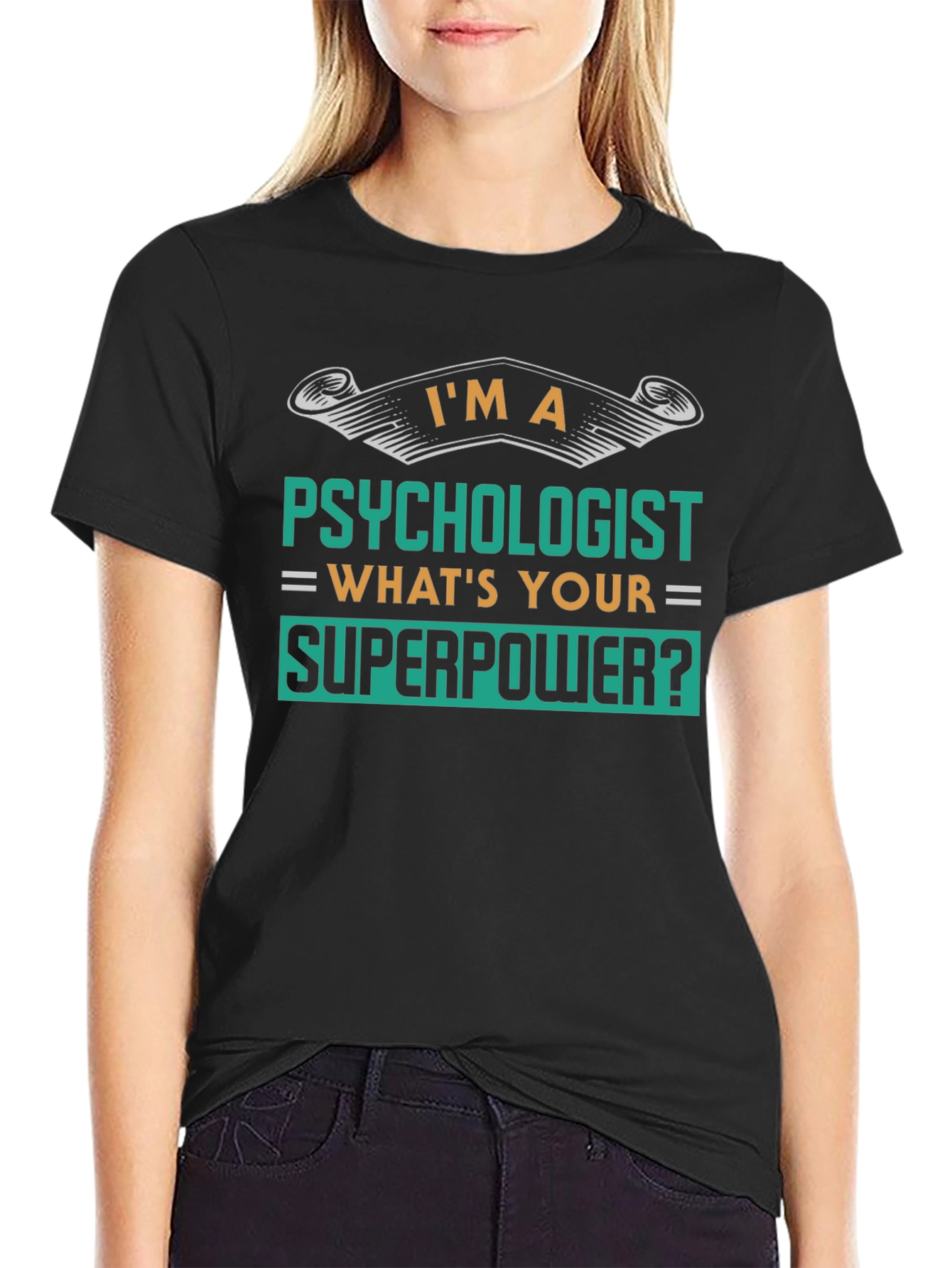Black Psychologist Superpower Tee - Funny Gift view 2