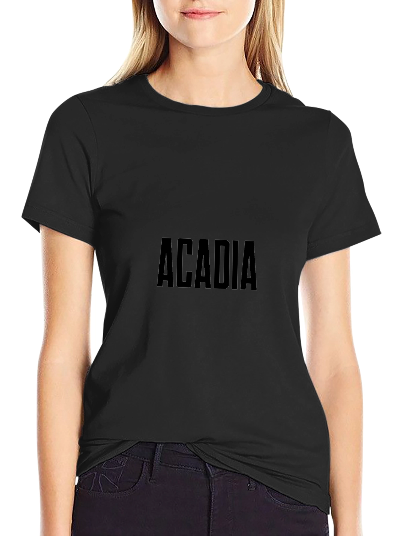 Black Acadia Graphic Tee - Stylish Black T-Shirt view 2