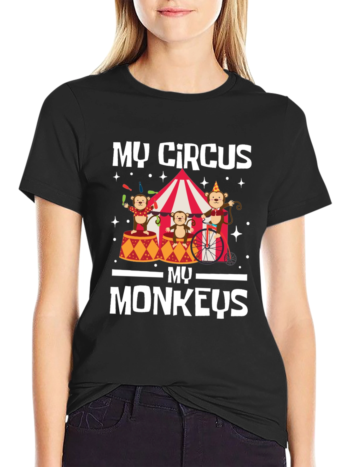 Black My Circus My Monkeys T-Shirt view 2