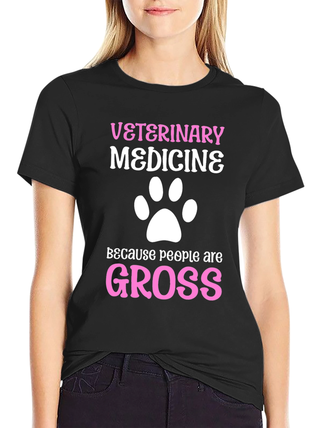 Black Veterinary Medicine T-Shirt view 2