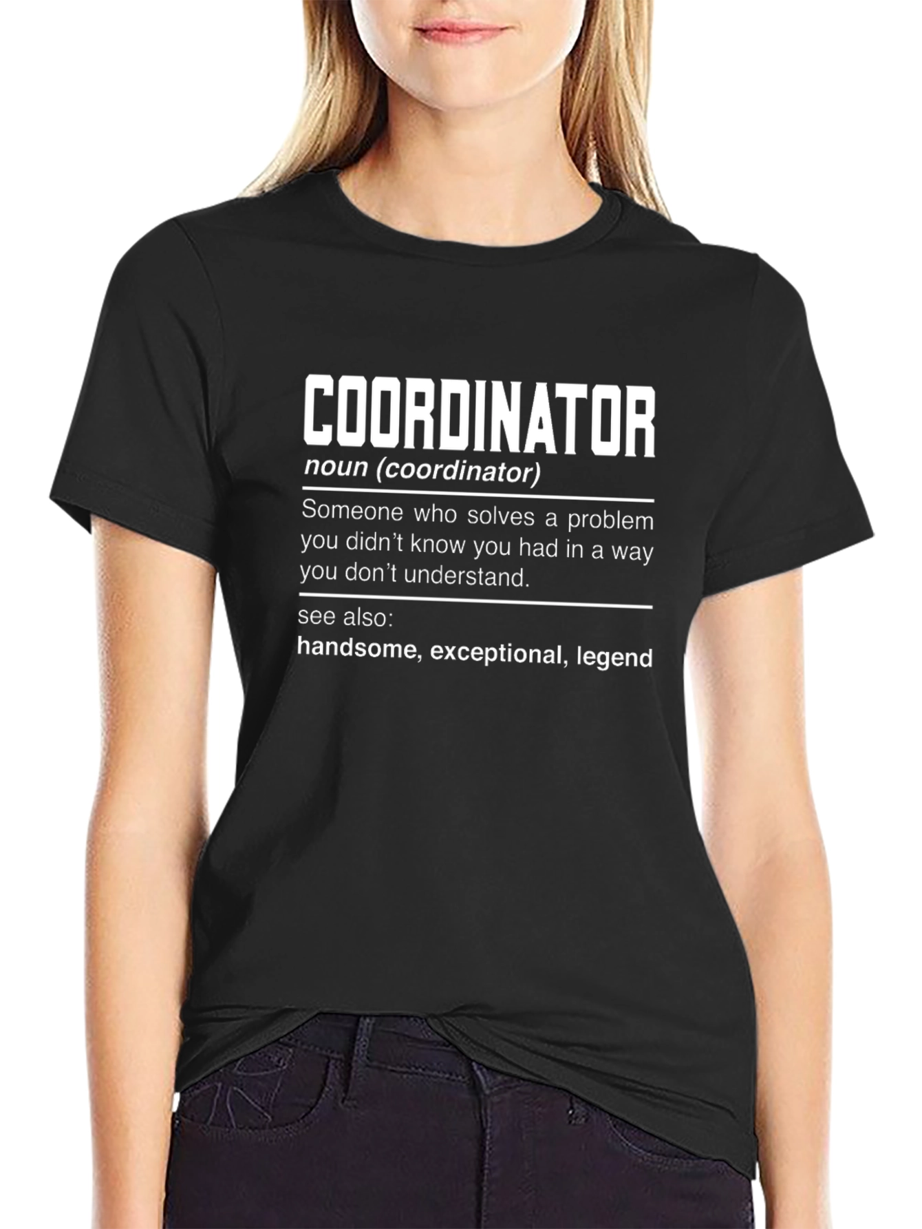 Black Coordinator Definition Graphic Tee view 2