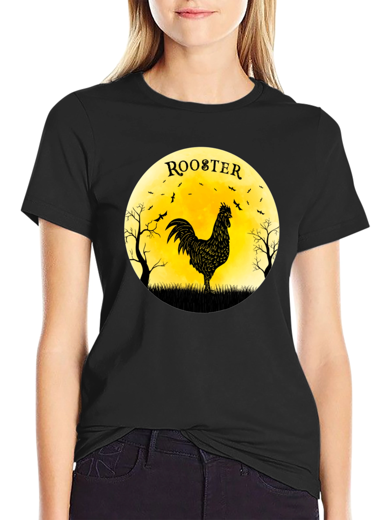 Rooster Silhouette Graphic Tee - 2